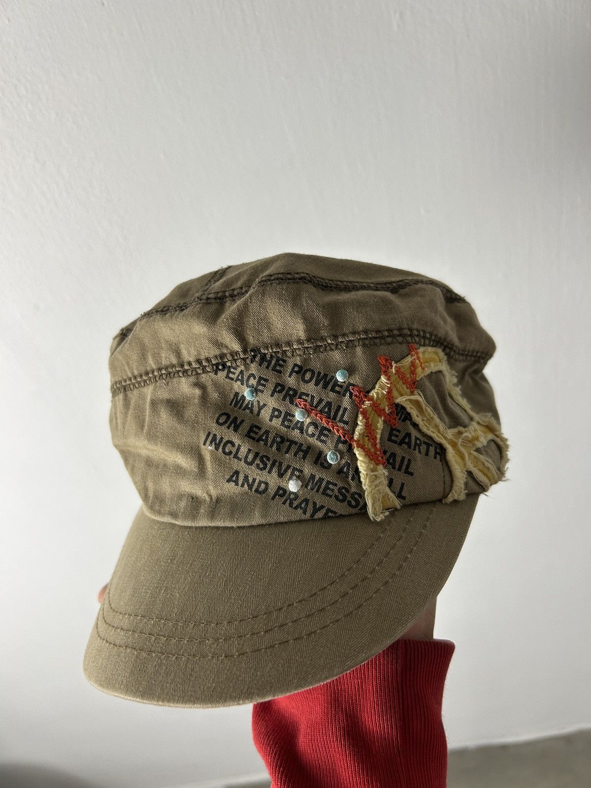 Japanese Brand × Vintage 1990s Peace Project - Damaged Cap Size ONE SIZE - 8 Thumbnail