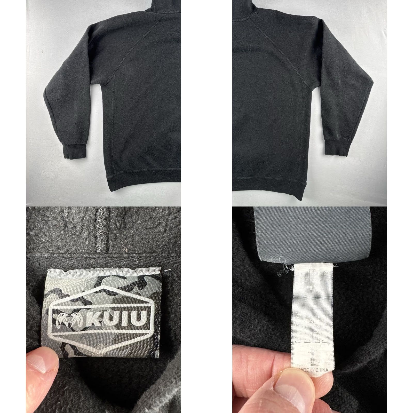 Logo 7 KUIU Hoodie Black Ram Logo Graphic Print Pullover Outdoor Performance Size L Men Regular Hooded Pockets Front Kangaroo Logo Size US L / EU 52-54 / 3 - 8 Thumbnail