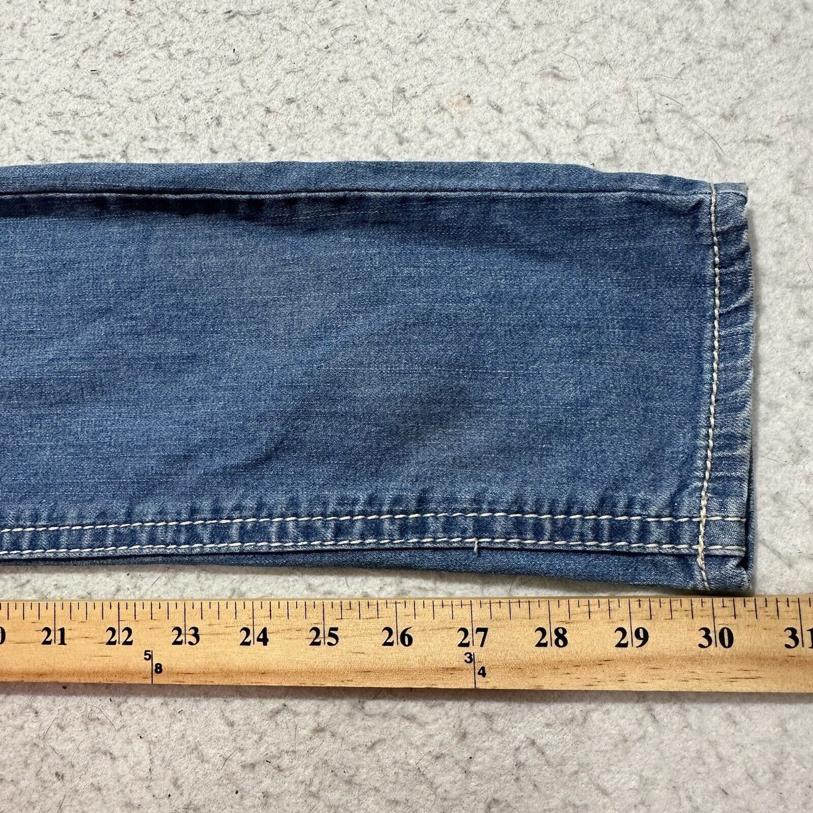 Request Jeans Request Jeans 32x30 Y2K Low Rise Blue Embellished Pocket Size 32" / US 10 / IT 46 - 12 Thumbnail