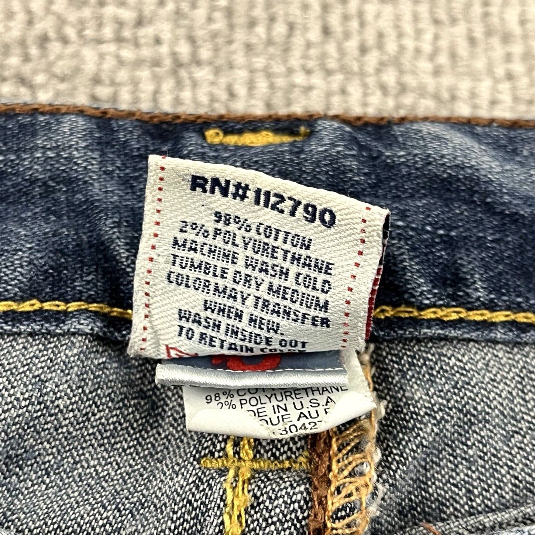 True Religion VINTAGE True Religion Jeans Womens 32 x 31 Flared Leg Denim Hip Hop Retro Blue Size 24" / US 00 / IT 34 - 5 Thumbnail