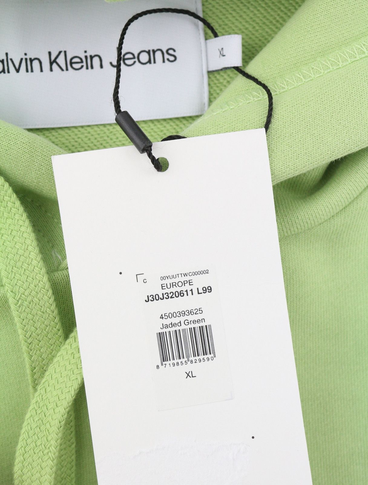 Calvin Klein XL Jaded Green Logo Pullover Hoodie 87441 Size US XL / EU 56 / 4 - 10 Thumbnail