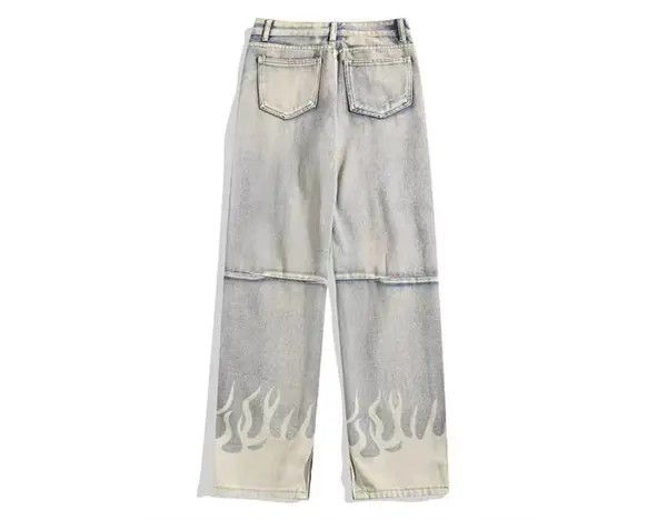 VIBE Street trend personality ripped flame jeans Size US 32 / EU 48 - 2 Thumbnail