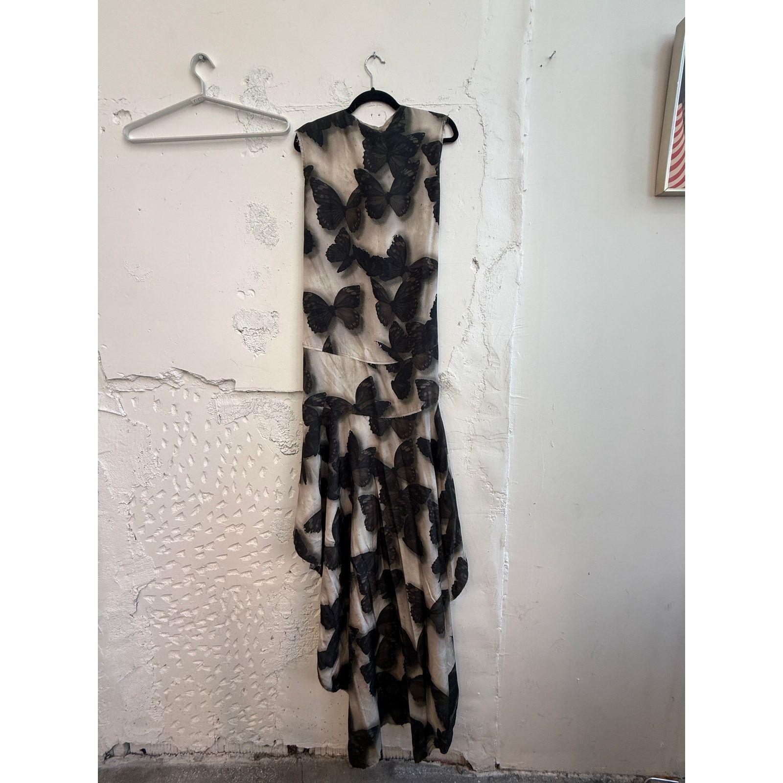 Lanvin Lanvin Alber Elbaz FW13 Silk Butterfly Print Fishtail Dress Size S / US 4 / IT 40 - 3 Thumbnail
