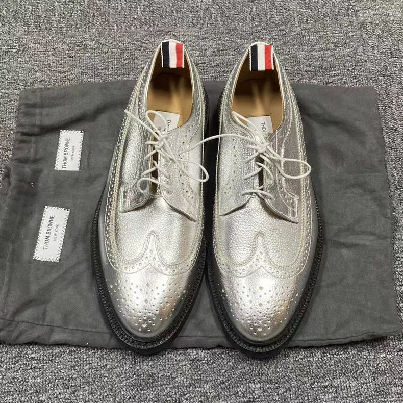 Thom Browne Thom Browne Silver cloth block carved leather shoes Size US 9 / EU 42 - 2 Thumbnail