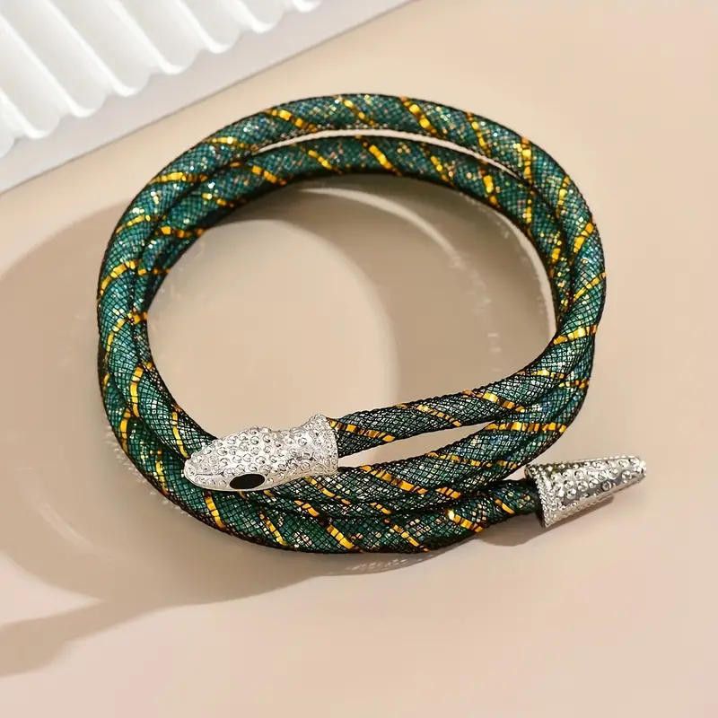 Other 2pc Set Silver & Green Metallic Snake Adjustable Necklaces Size ONE SIZE - 6 Thumbnail