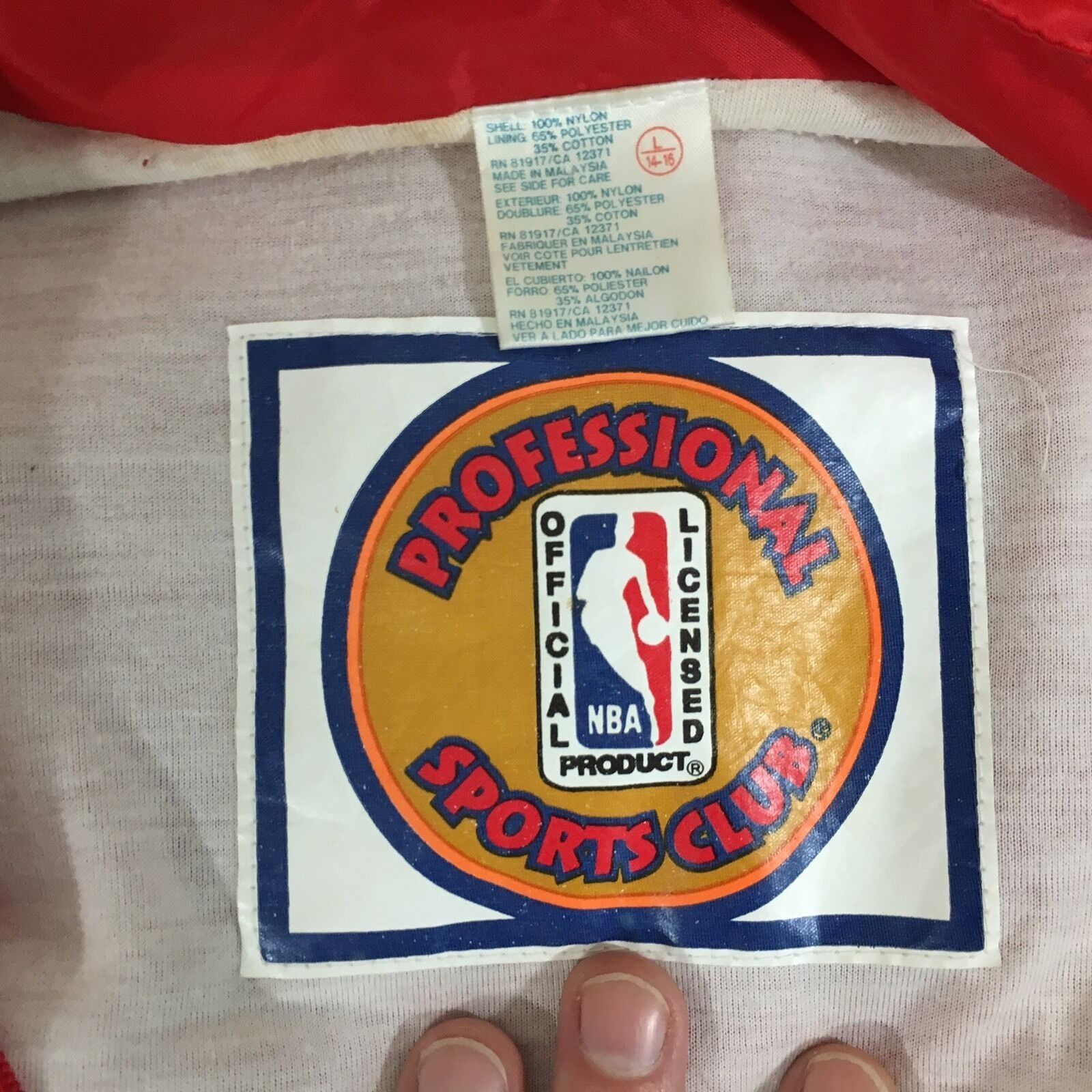 Other Vtg Chicago BULLS Nylon 90's NBA HOODIE Basketball Jacket Size US L / EU 52-54 / 3 - 4 Thumbnail