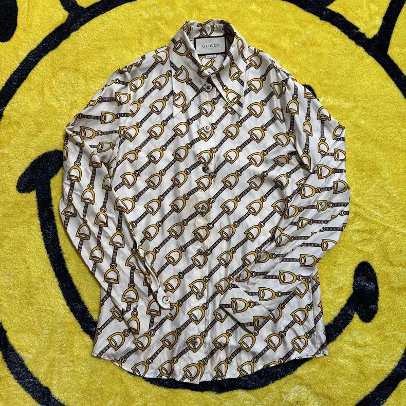 GucciGeometric pattern full-printed lapel single-breasted l
