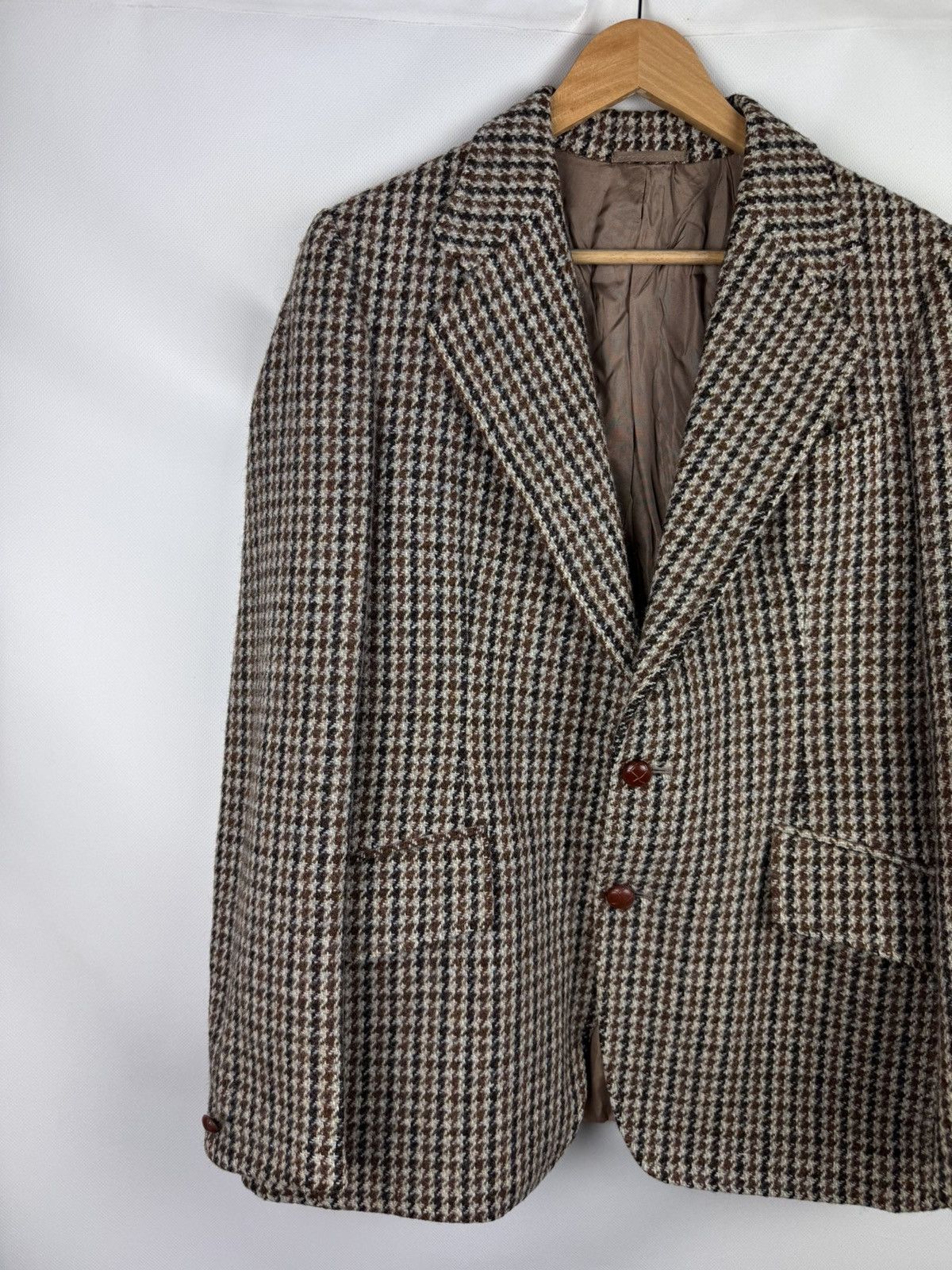 Harris Tweed Harris Tweed Vintage Herringbone Blazer Jacket Sportcoat Size 40R - 2 Thumbnail