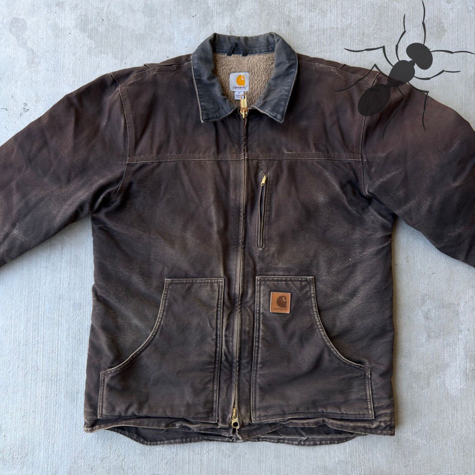 Carhartt × Vintage Vintage Y2K Carhartt C61 DKB brown chore coat work jacket Size US M / EU 48-50 / 2 - 3 Thumbnail