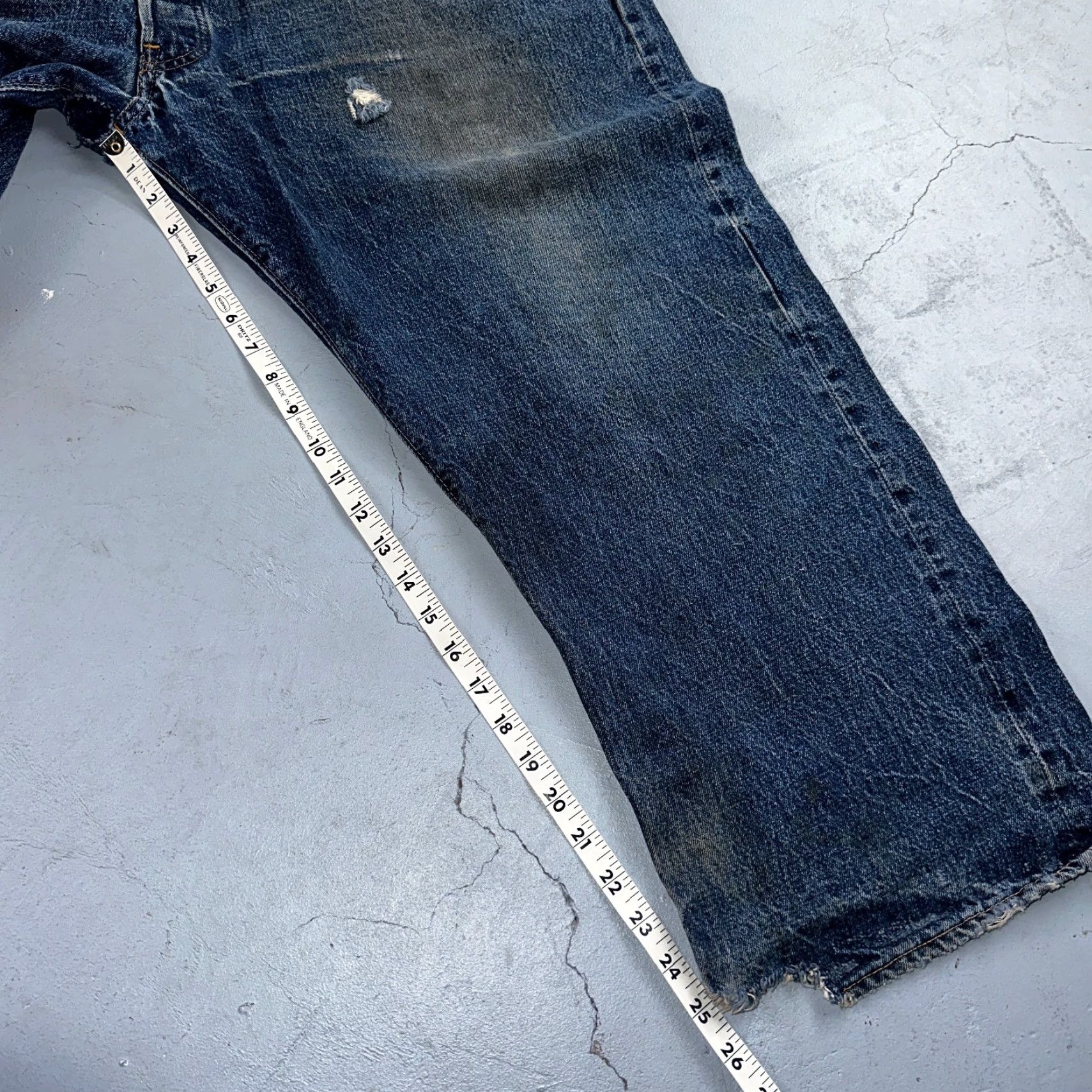 Levi's VINTAGE Levi's 501 Jeans Men Large XX 70s USA Selvedge Distressed Straight Cotton Blue Casual Size US 32 / EU 48 - 7 Thumbnail