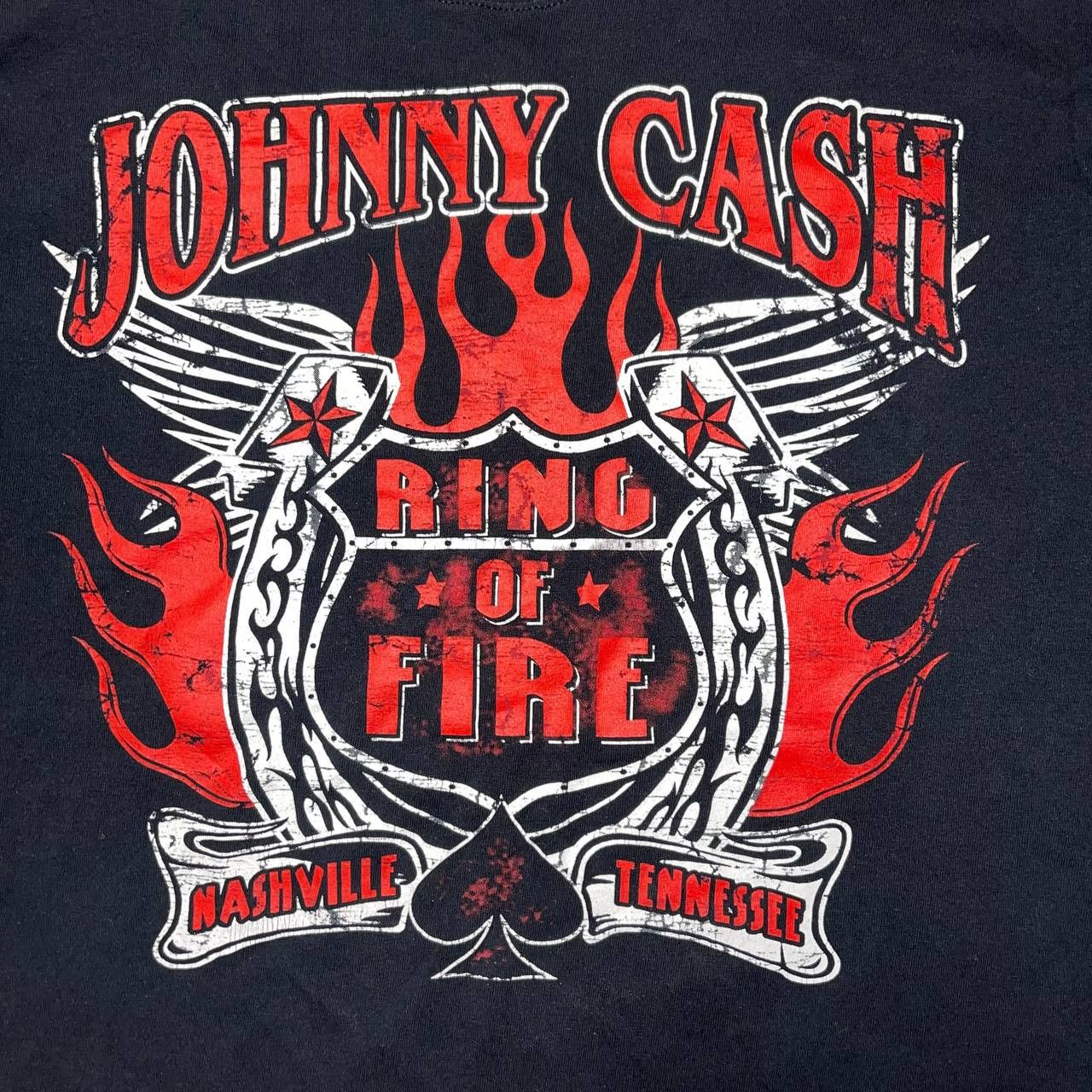 Vintage Johnny Cash Ring Of Fire Vtg Country T-shirt Size M Black Size US M / EU 48-50 / 2 - 4 Thumbnail