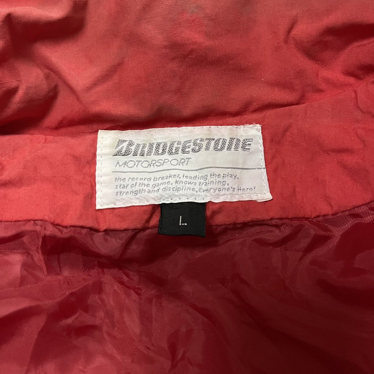 Vintage Vintage 90s BRIDGESTONE Motorsport bomber jacket Size US XL / EU 56 / 4 - 11 Thumbnail