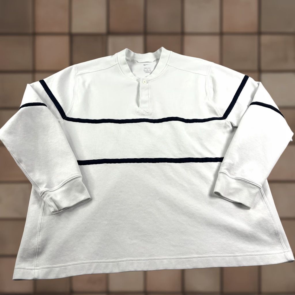 Nike Nike Golf Sweatshirt Mens 2XL White Striped Blade Collar Pullover Dri Fit Size US XXL / EU 58 / 5 - 1 Thumbnail