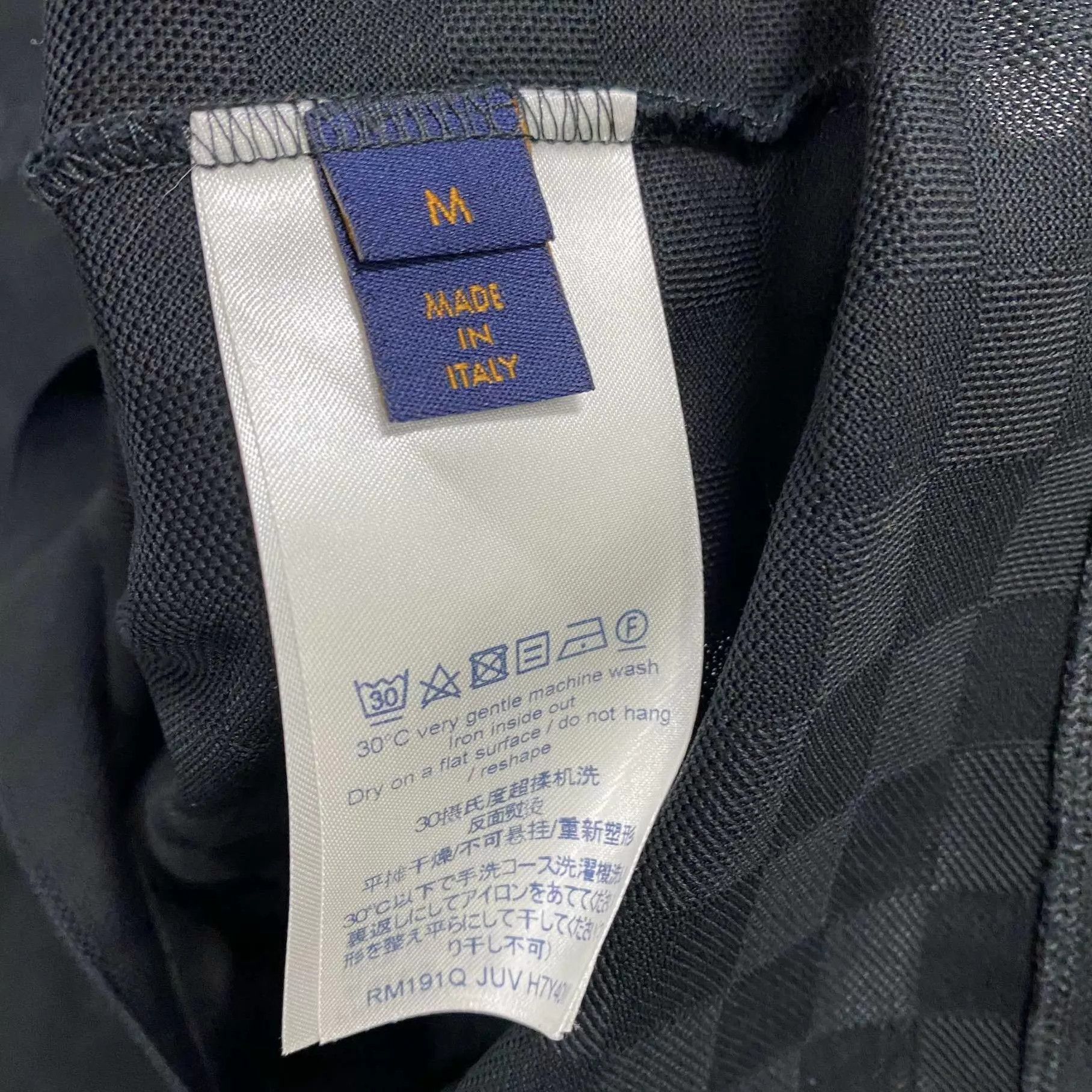 Louis Vuitton LV Black Checkered Polo Shirt Men's M Size US M / EU 48-50 / 2 - 4 Thumbnail