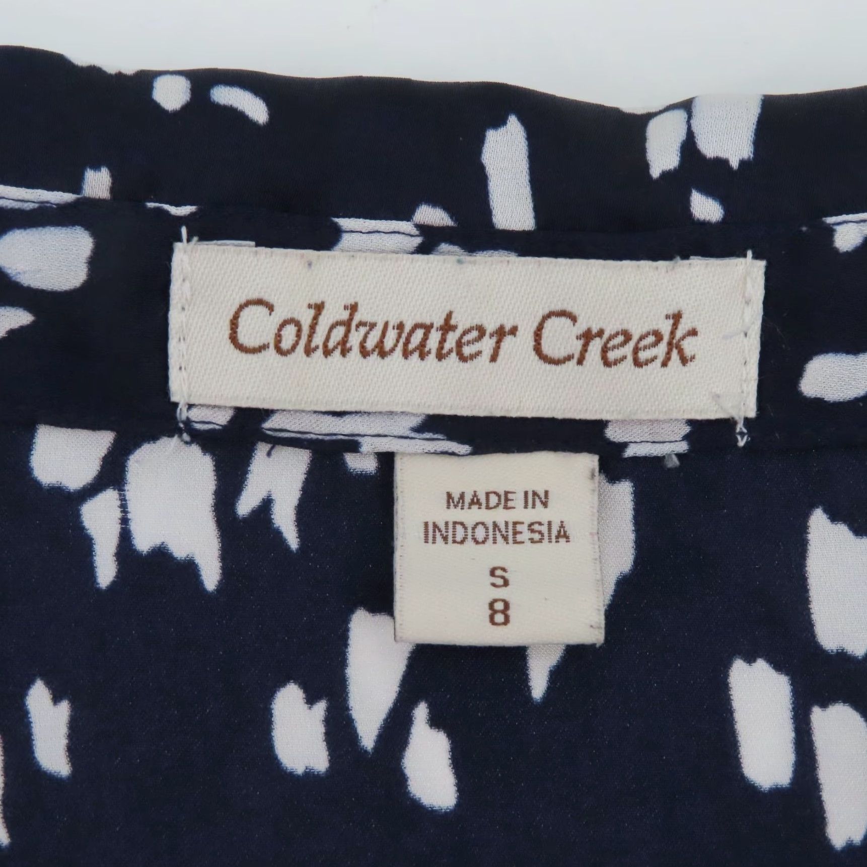 Coldwater Creek VINTAGE? No — Coldwater Creek Shirt Blouse Collared Button Front Short Sleeve Women’s Small Blue White Modern Woman Blouse Shirt Top Mens? Girls? Size S / US 4 / IT 40 - 6 Thumbnail