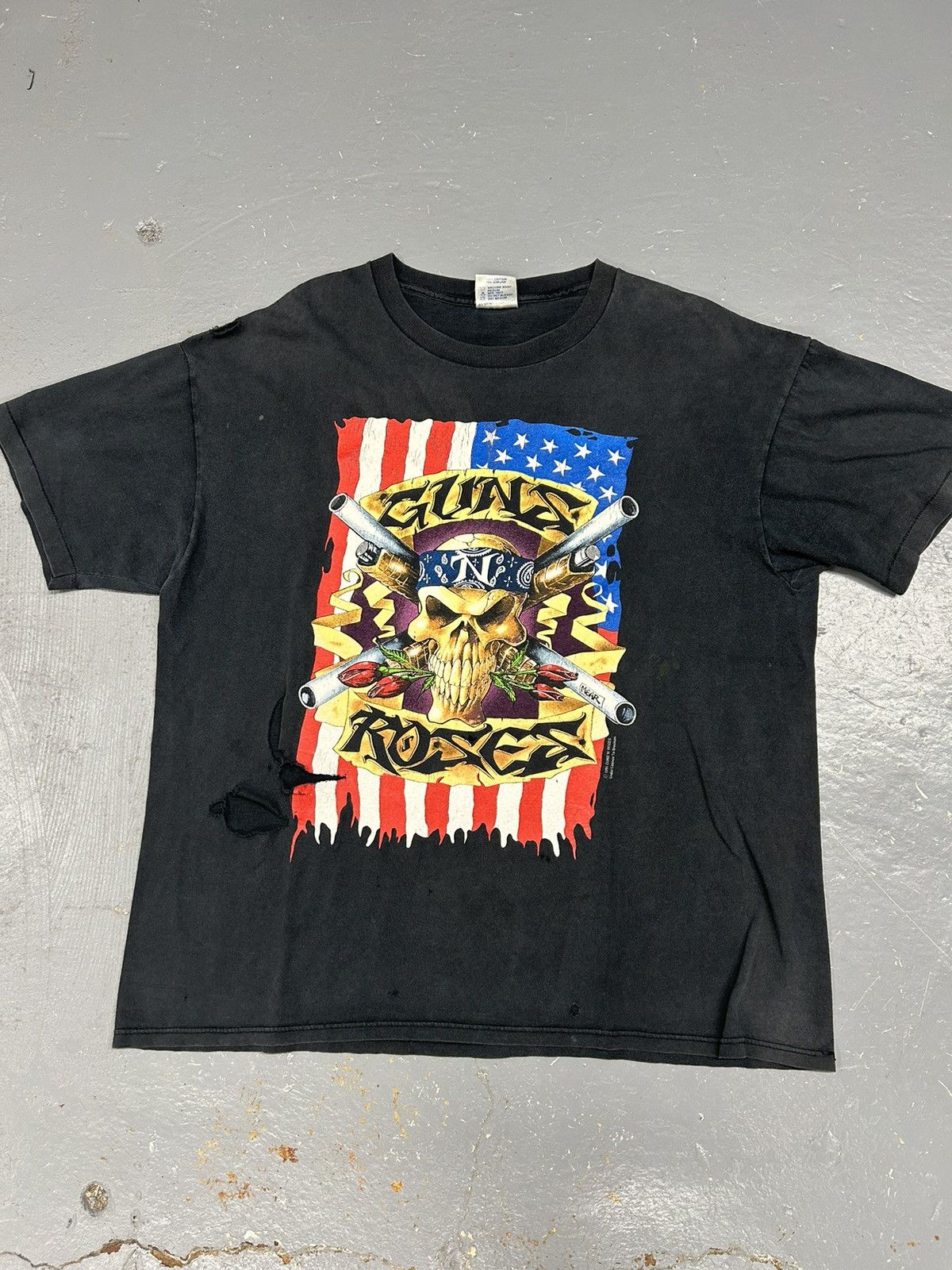 Band Tees × Guns N Roses × Vintage Crazy Thrashed Vintage Guns n 