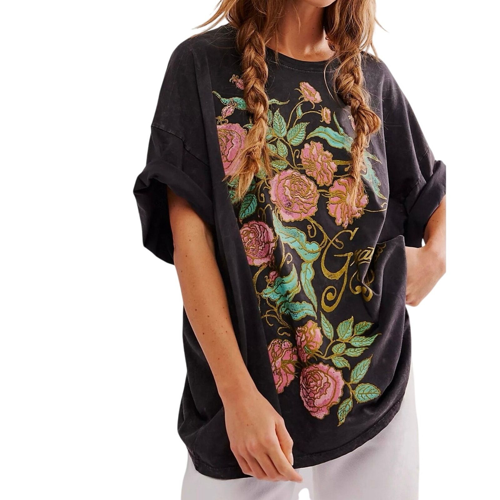 Daydreamer DAYDREAMER Grateful Dead Rose Tee, One Size / OS New w/o Tag Size ONE SIZE - 3 Thumbnail