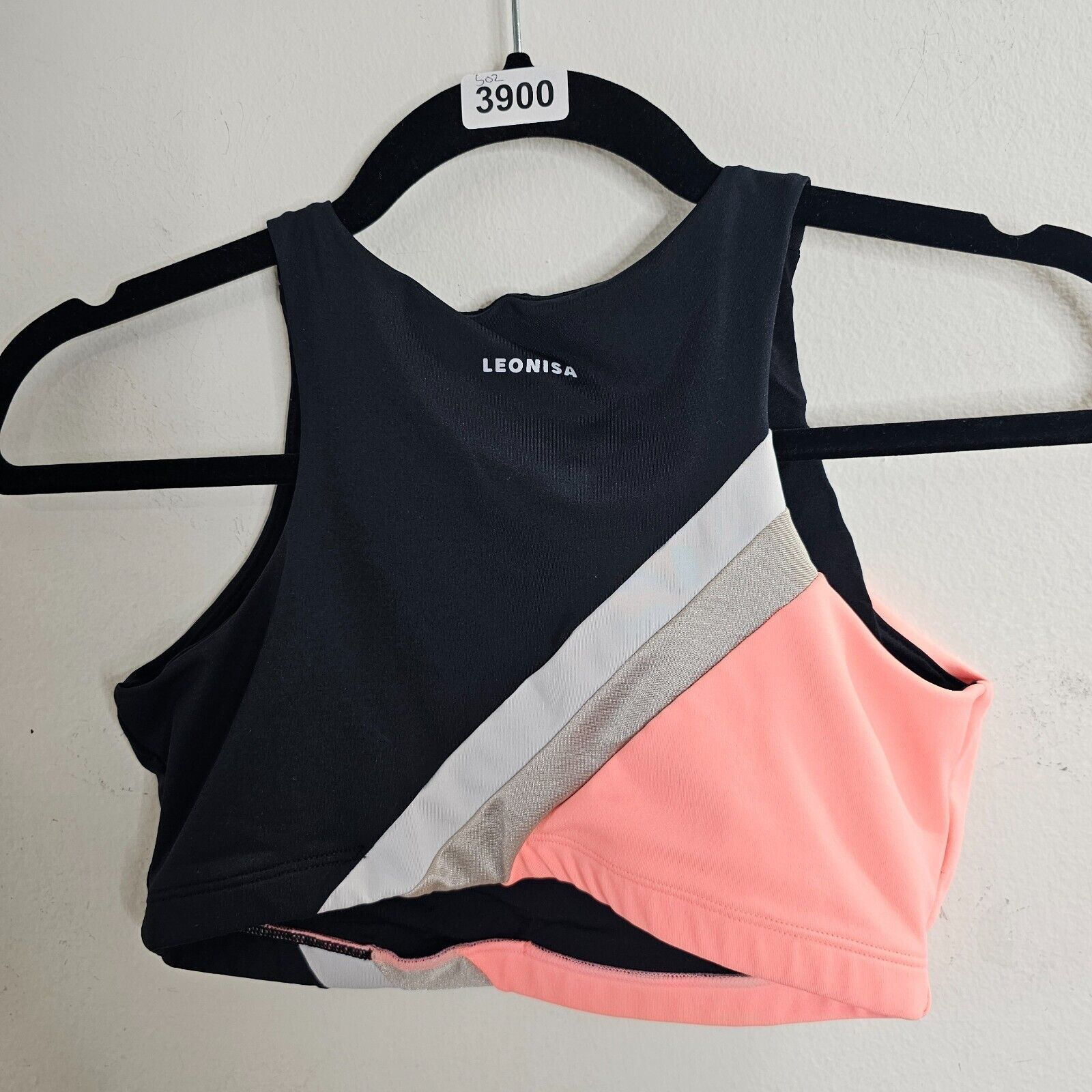 Other Leonisa Peach White & Black High Neck Sports Bra Top S Size ONE SIZE - 1 Thumbnail