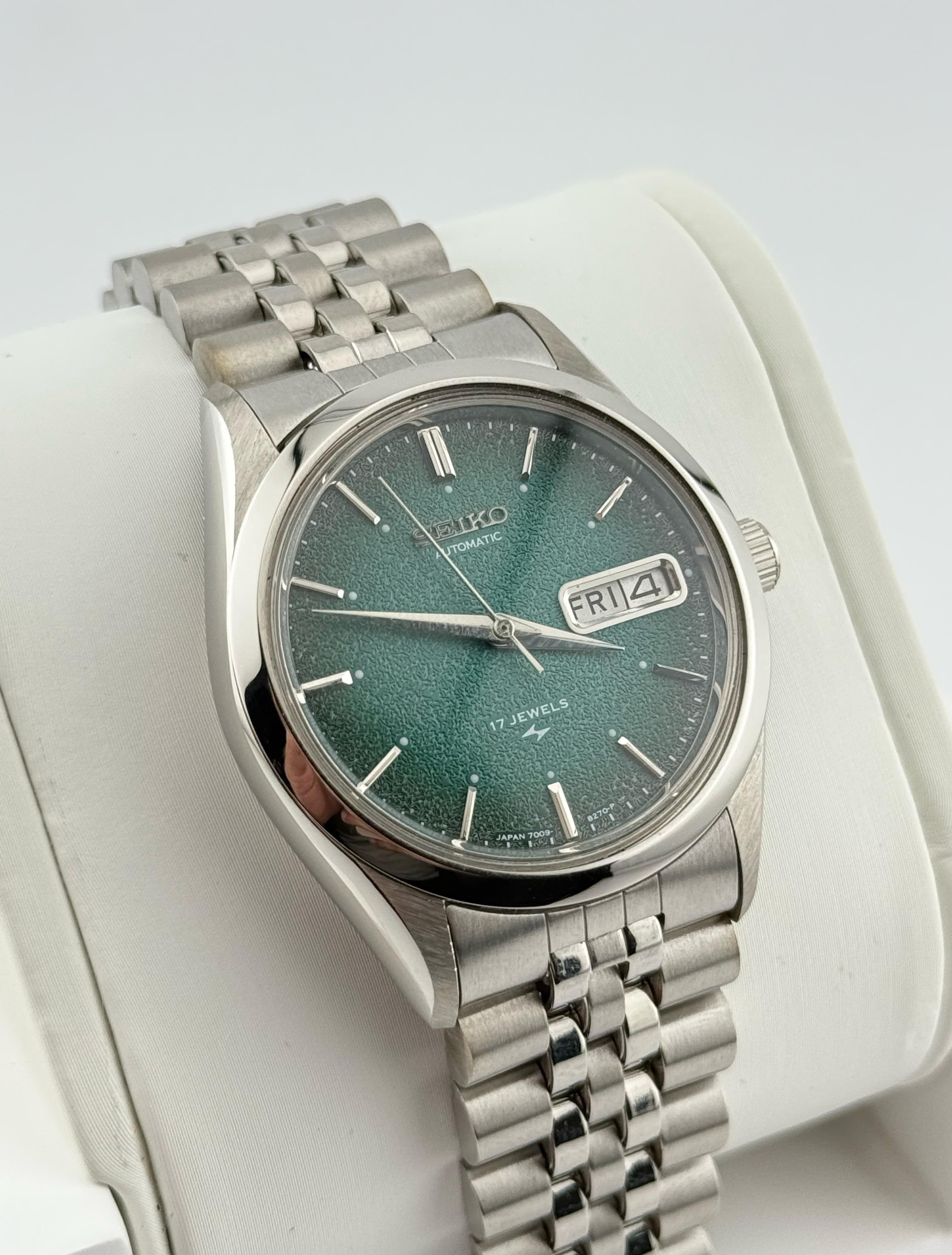 Seiko Elegant Seiko 5 Men's Wrist Watch|Green textured Dial|36mm Size 36 - 5 Thumbnail