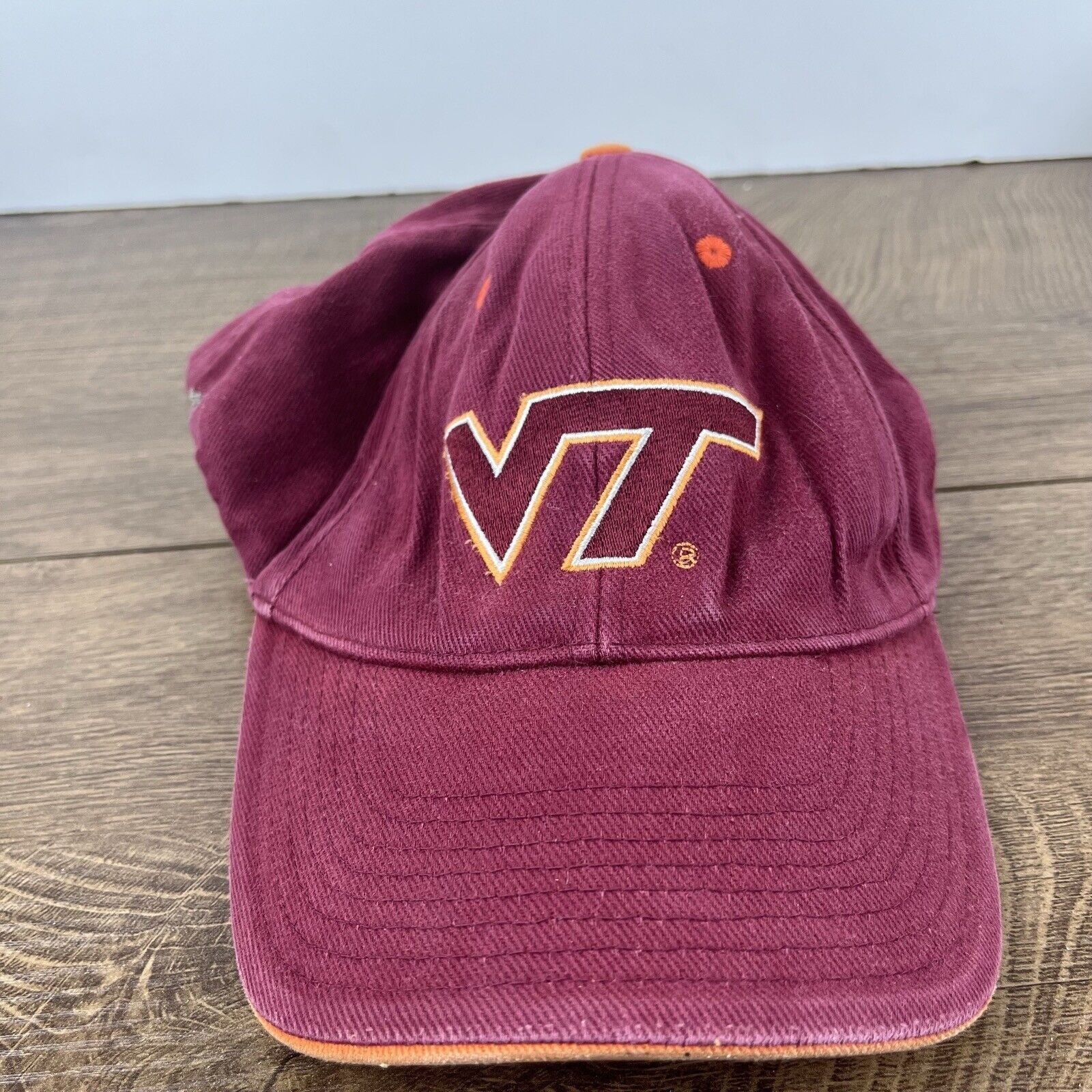 Other Virginia Tech Hokies Hat VT Tech Hokies Adjustable Hat Red H Size ONE SIZE - 3 Thumbnail