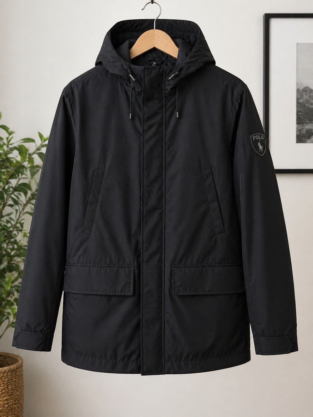 Polo Ralph Lauren Polo Ralph Lauren Men's Twill Hooded Coat Black Size Small Size US S / EU 44-46 / 1 - 2 Thumbnail