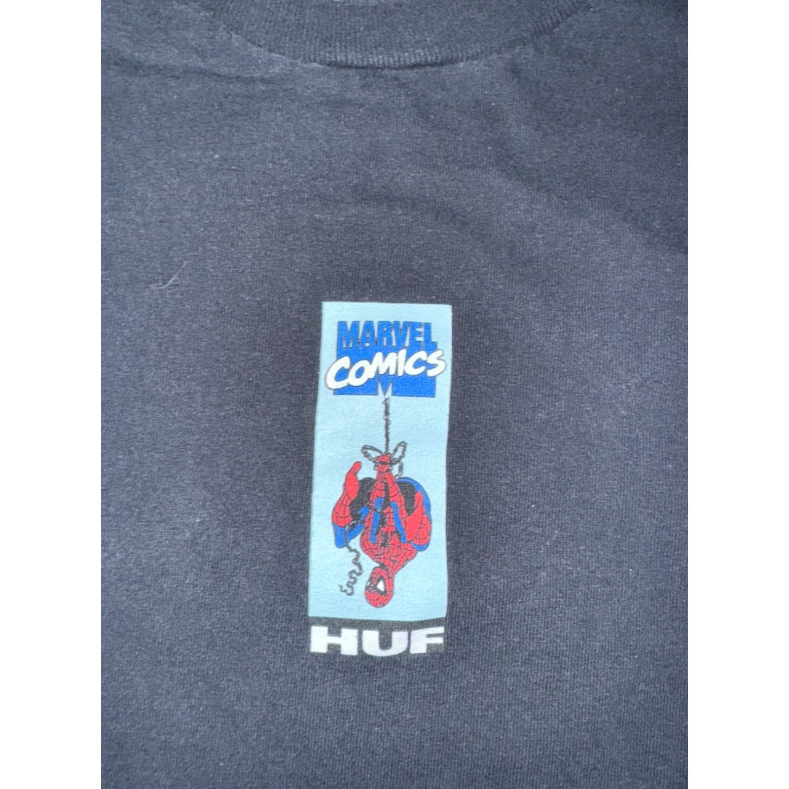 Vintage VINTAGE Huf x Marvel Spiderman T-Shirt Men Small Black 16.5x24 Shirt Mens Small Black Marvel Spiderman T-Shirt Size US S / EU 44-46 / 1 - 2 Thumbnail