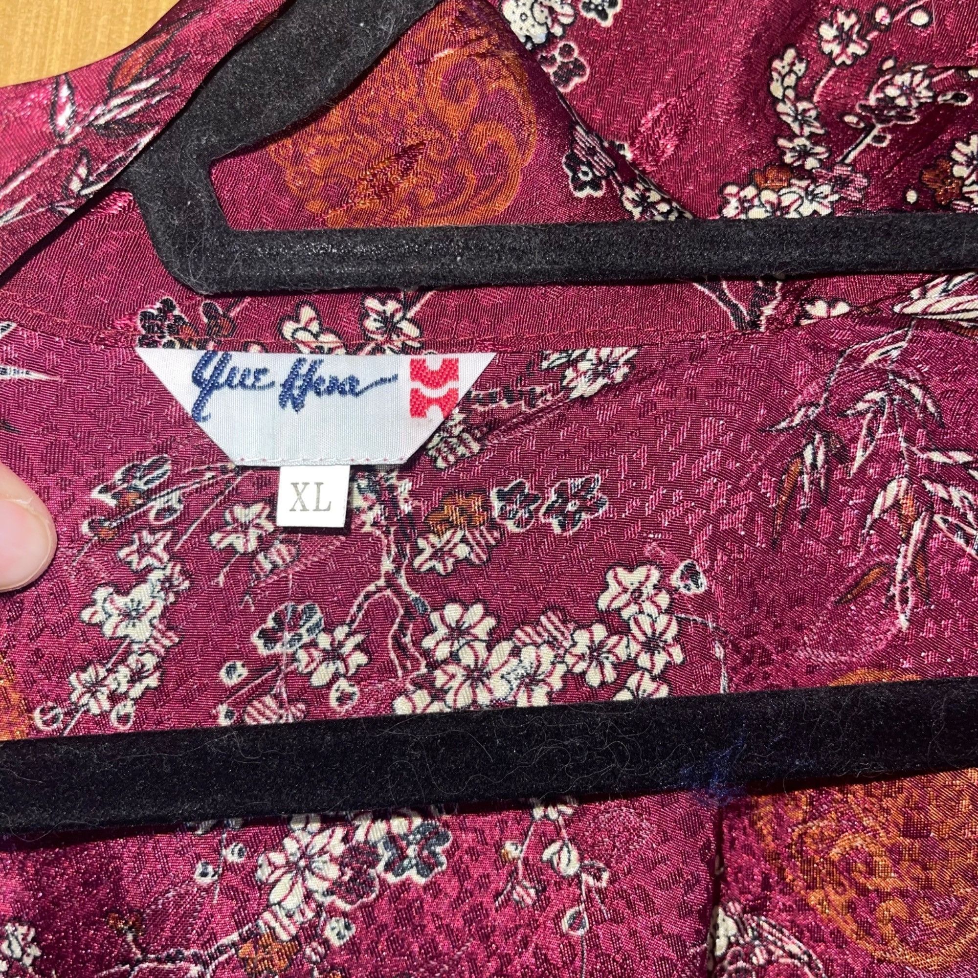 Vintage Yue Hera Vintage Womens Robe Size XL Burgundy Size ONE SIZE - 4 Thumbnail
