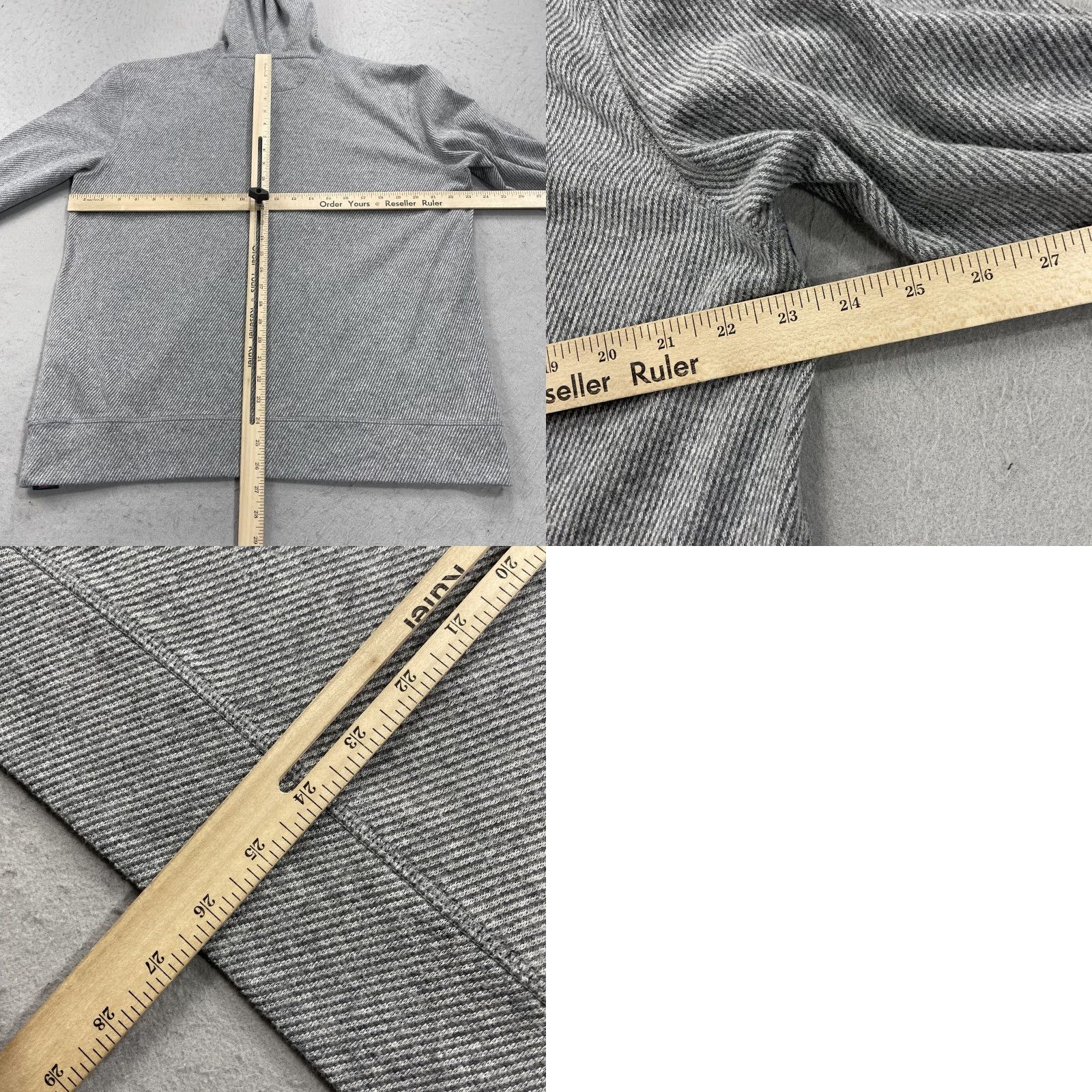Faherty Faherty Hoodie Mens XL Gray Legend Pullover Sweatshirt Drawstring Casual Pattern: Striped Size US XL / EU 56 / 4 - 8 Thumbnail