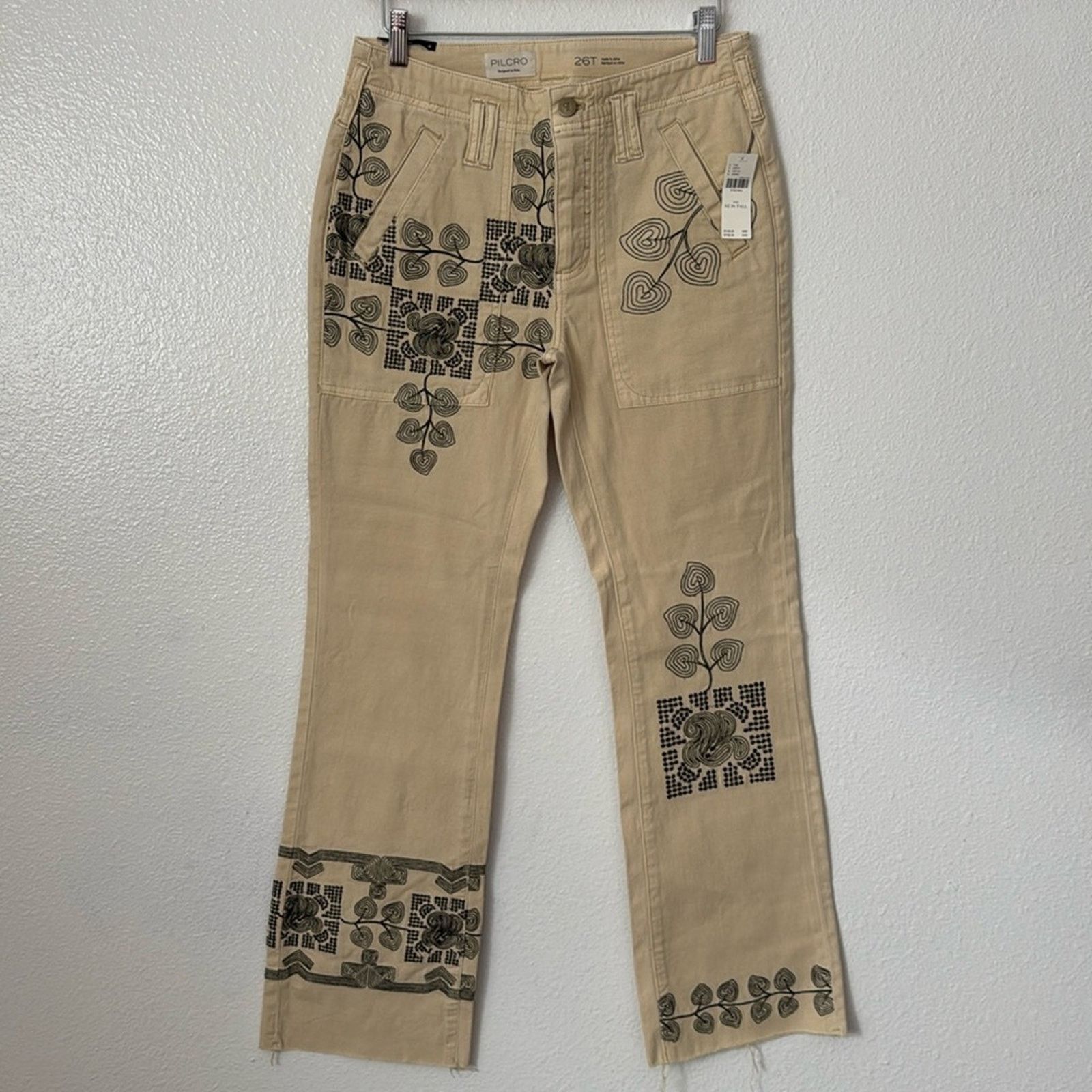 Anthropologie NWT Anthropologie 26T Pilcro Yaya Mid-Rise Crop Flare Jeans Size 26" / US 2 / IT 38 - 5 Thumbnail
