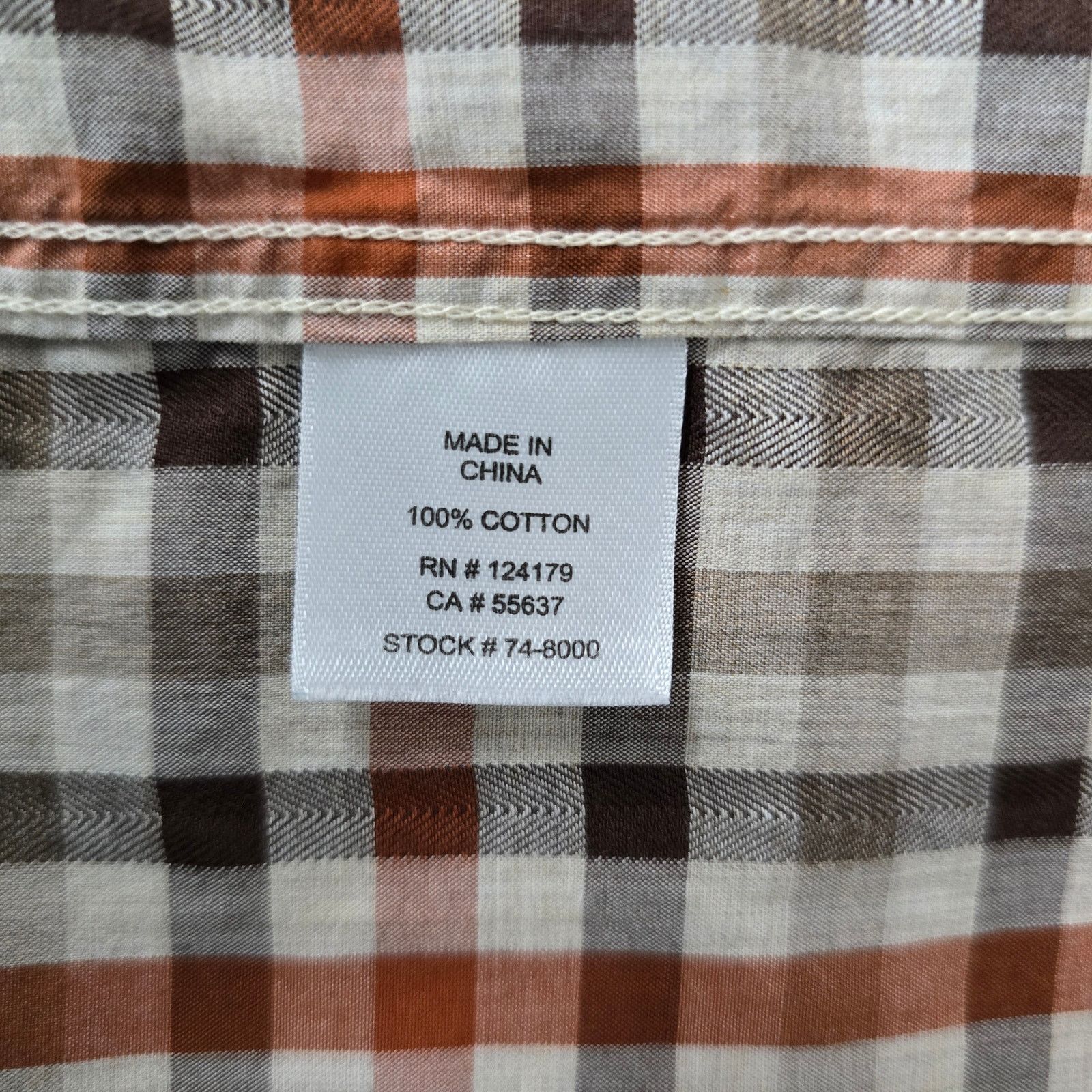 Johnston & Murphy Johnston & Murphy Shirt 2XL Brown Checked Button down L/S Size US XXL / EU 58 / 5 - 11 Thumbnail