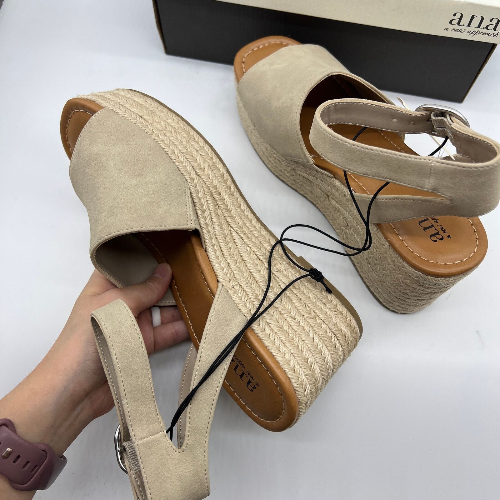 Other a.n.a Laskie Women Shoes Ankle Buckle Strap Sandals Size US 9.5 / IT 39.5 - 8 Thumbnail