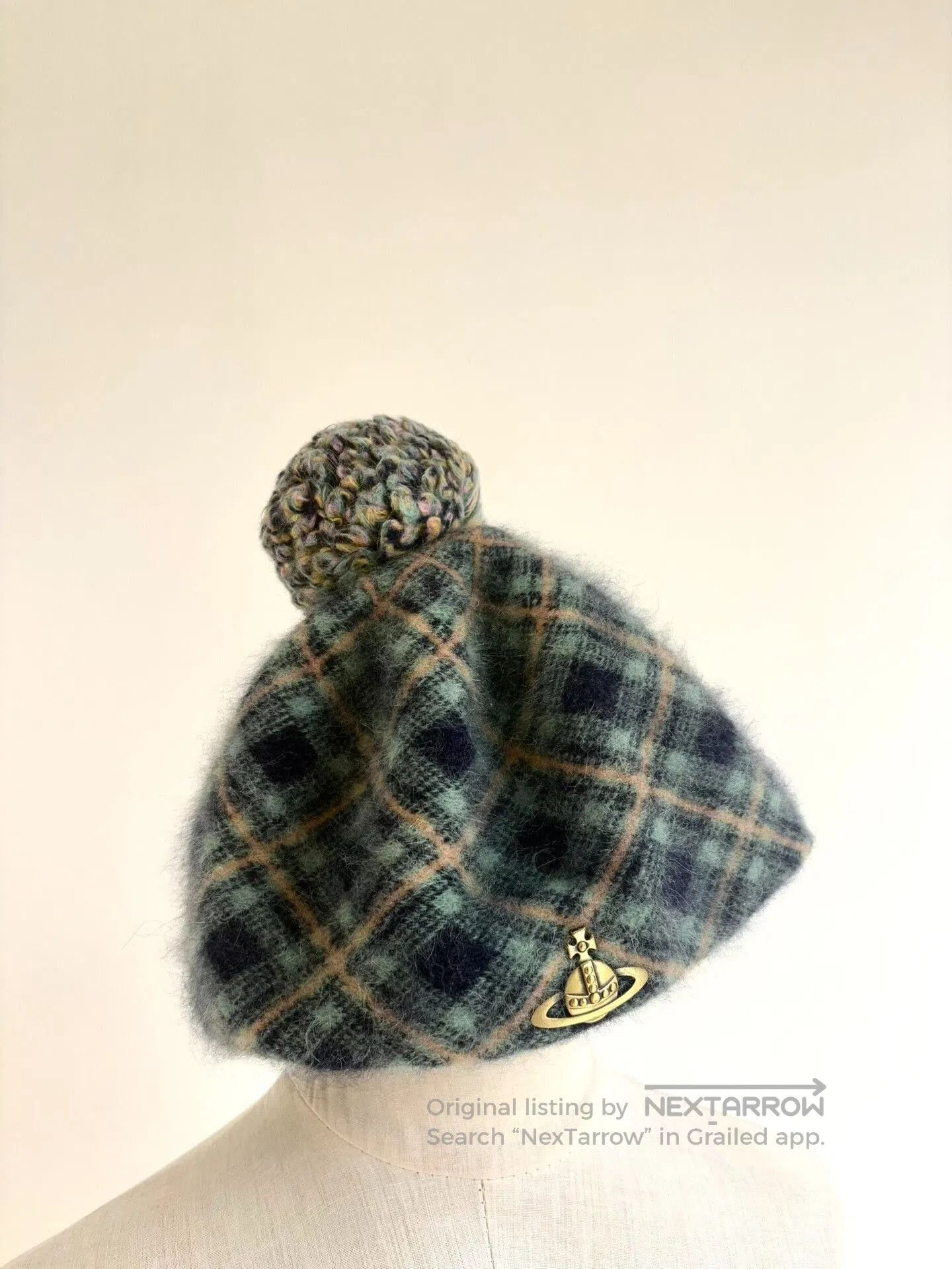 Vivienne Westwood vivienne westwood blue plaid beret hat. Size ONE SIZE - 2 Thumbnail