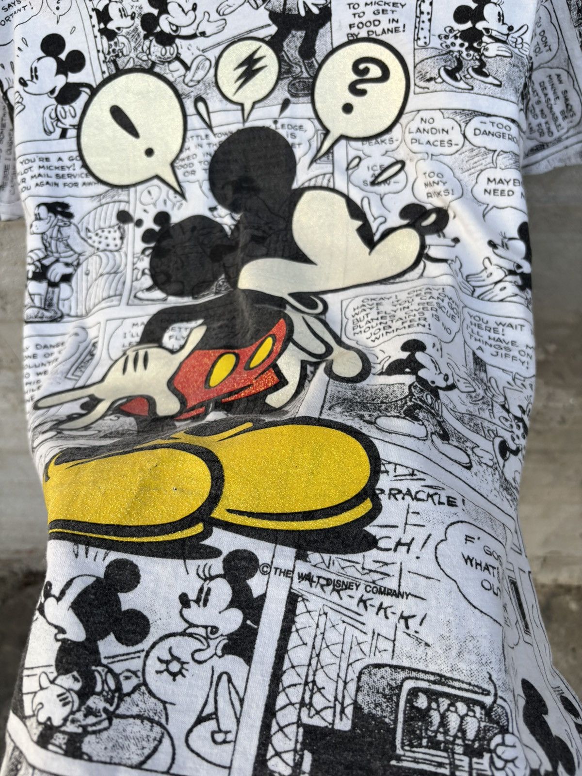 Vintage Vintage 90s Mickey Mouse Comic Strip All Over Print Size US L / EU 52-54 / 3 - 6 Thumbnail
