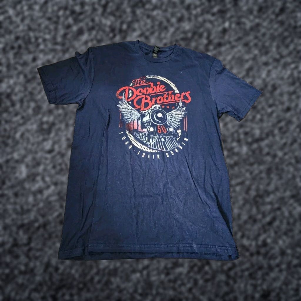 Gildan The Doobie Brothers 50th Anniversary Tour 2022 Graphic Print T Shirt Blue Mens Large Size US L / EU 52-54 / 3 - 1 Thumbnail