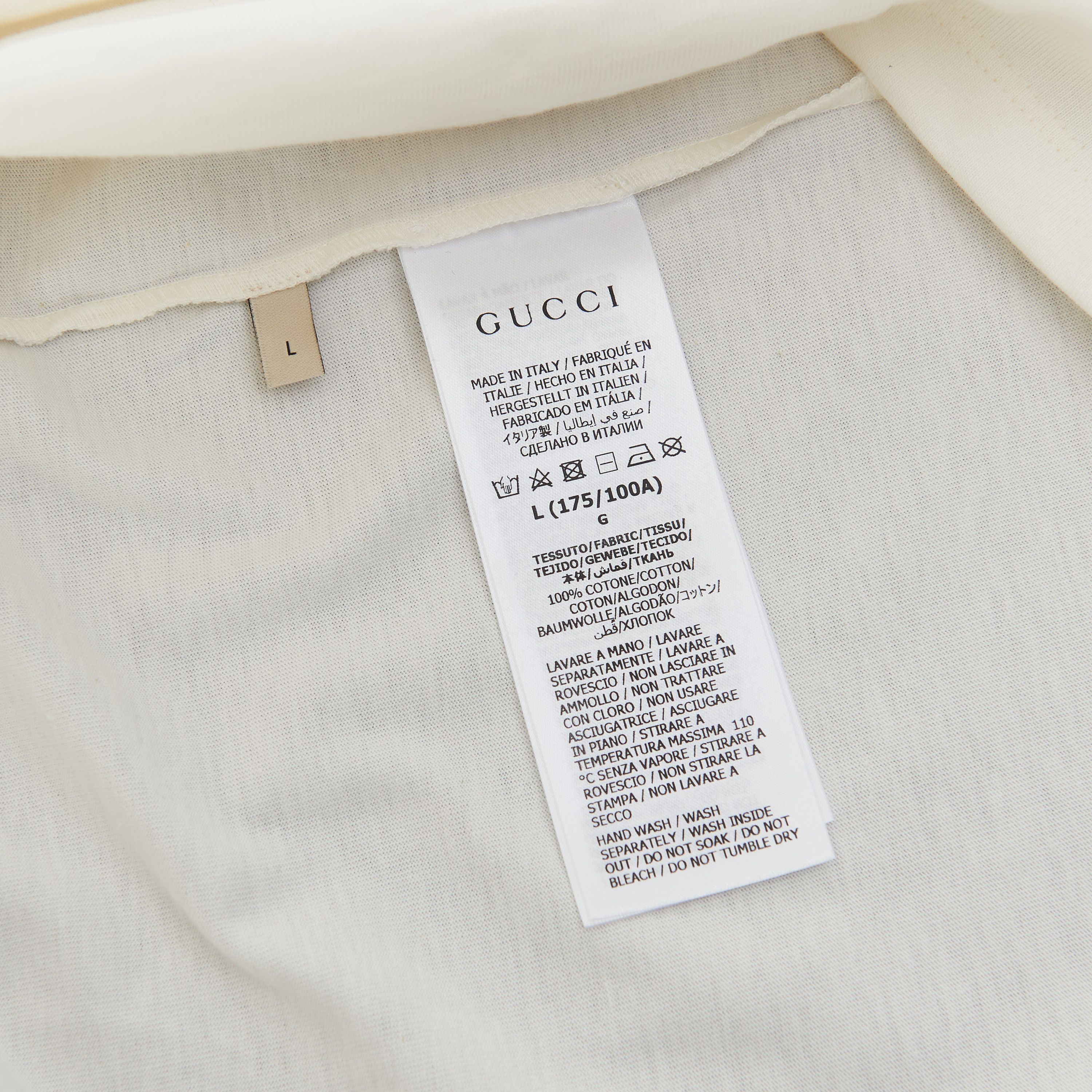 Gucci White Cotton Jersey T-shirt With Los Angeles Souvenir Print Size US L / EU 52-54 / 3 - 13 Thumbnail