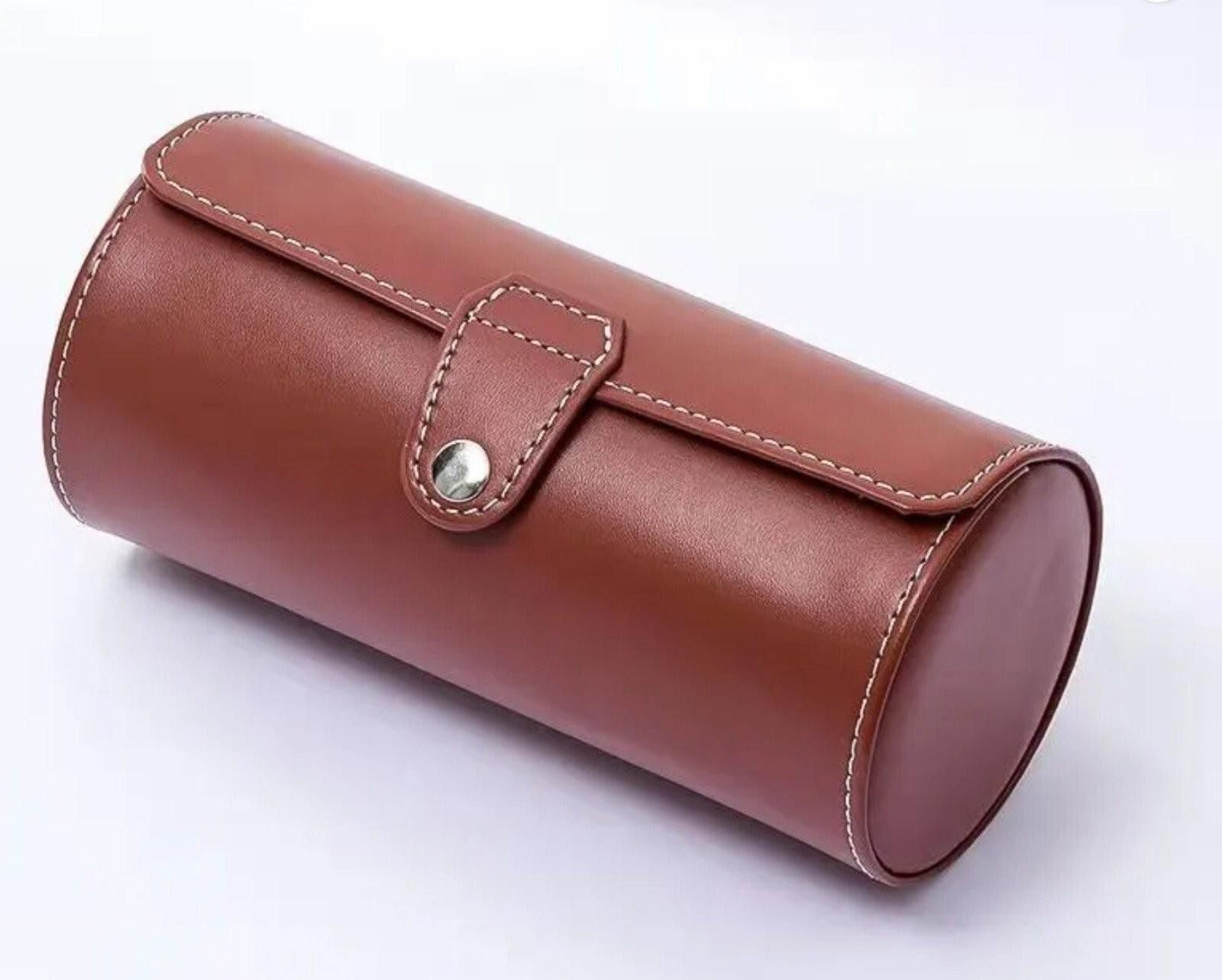 Other PU Leather Travel Case 3 Watches Handmade Brown by KSLC Size ONE SIZE - 1 Thumbnail