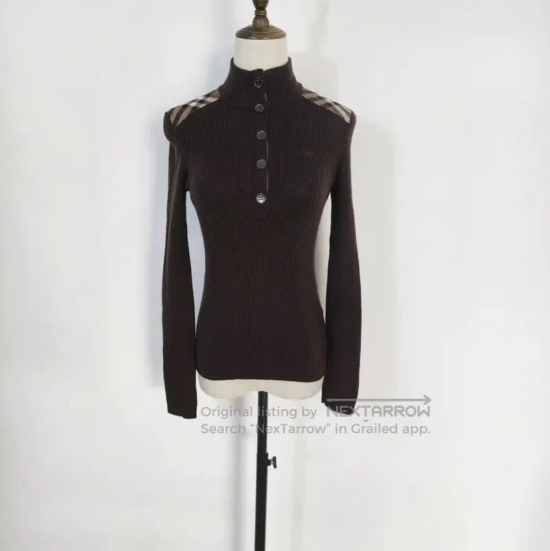 Burberry Burberry Brown Wool Long Sleeve Sweater. Size M / US 6-8 / IT 42-44 - 1 Thumbnail