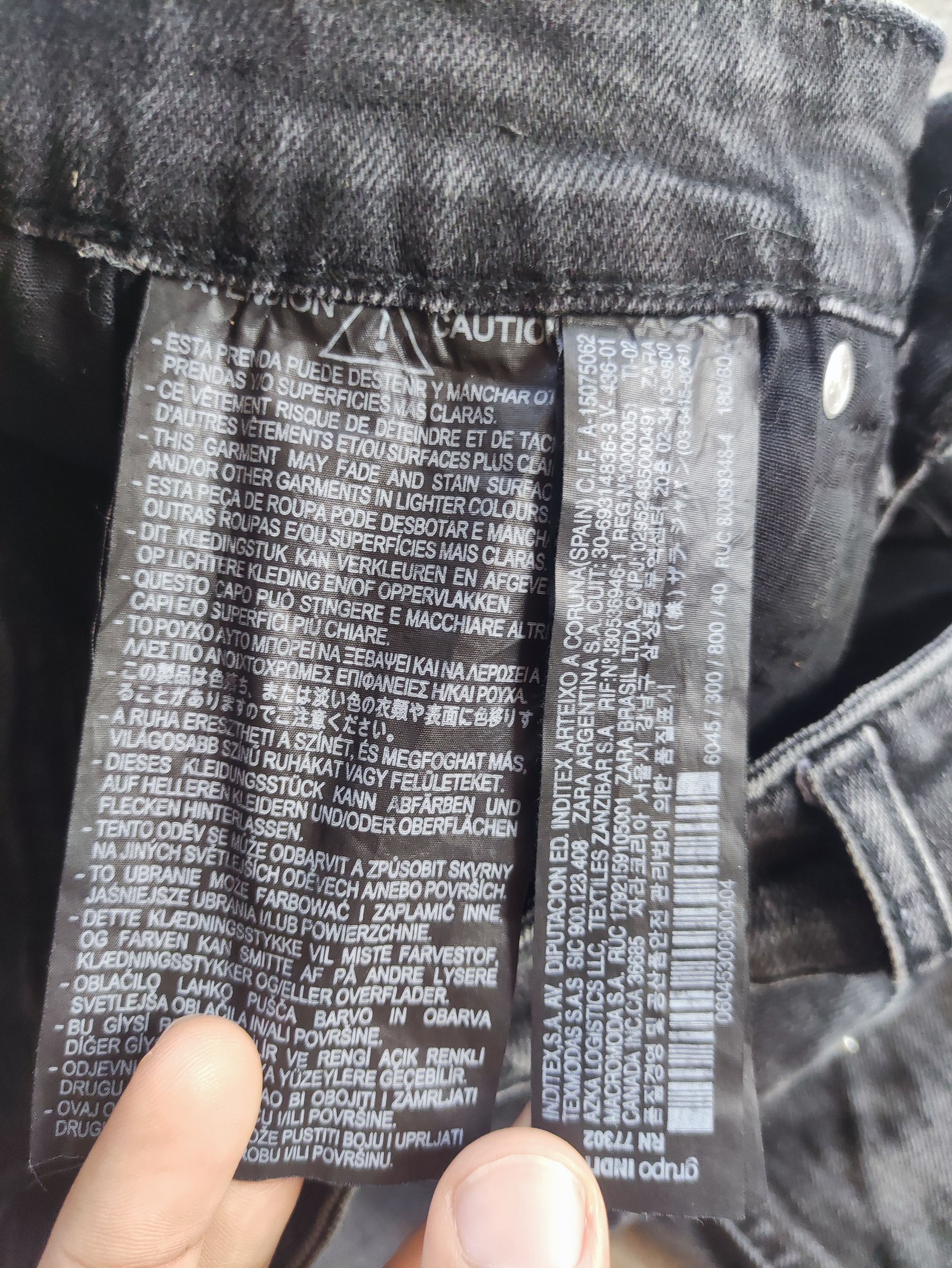 Jean × Vintage Zara Black Jeans Distressed Patches Faded Pants Skinny Denim Size US 31 - 9 Thumbnail