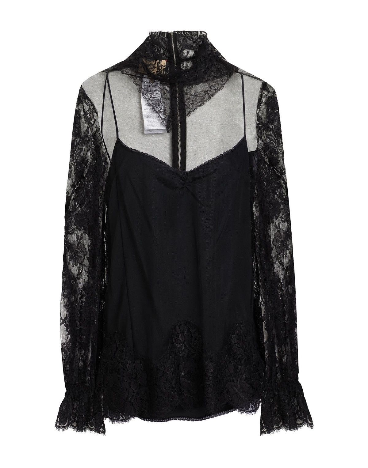 Gucci Gucci Black Tulle Lace Shirt Size XS / US 0-2 / IT 36-38 - 1 Thumbnail