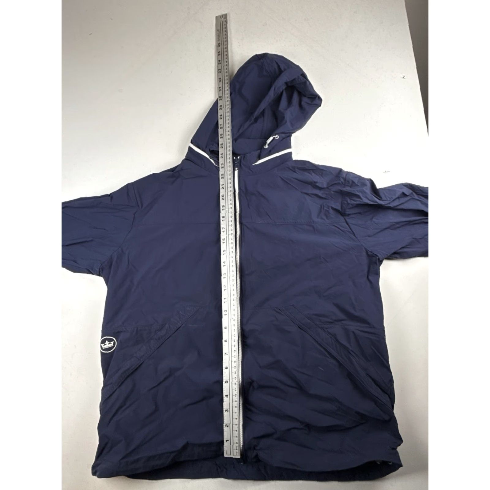 Peter Millar Peter Millar Windbreaker Jacket Men's XL Blue Hooded Zip Long Sleeve Casual Outdoor Fall Winter Golf Hiking Walking Regular Full Zip Size US XL / EU 56 / 4 - 7 Thumbnail