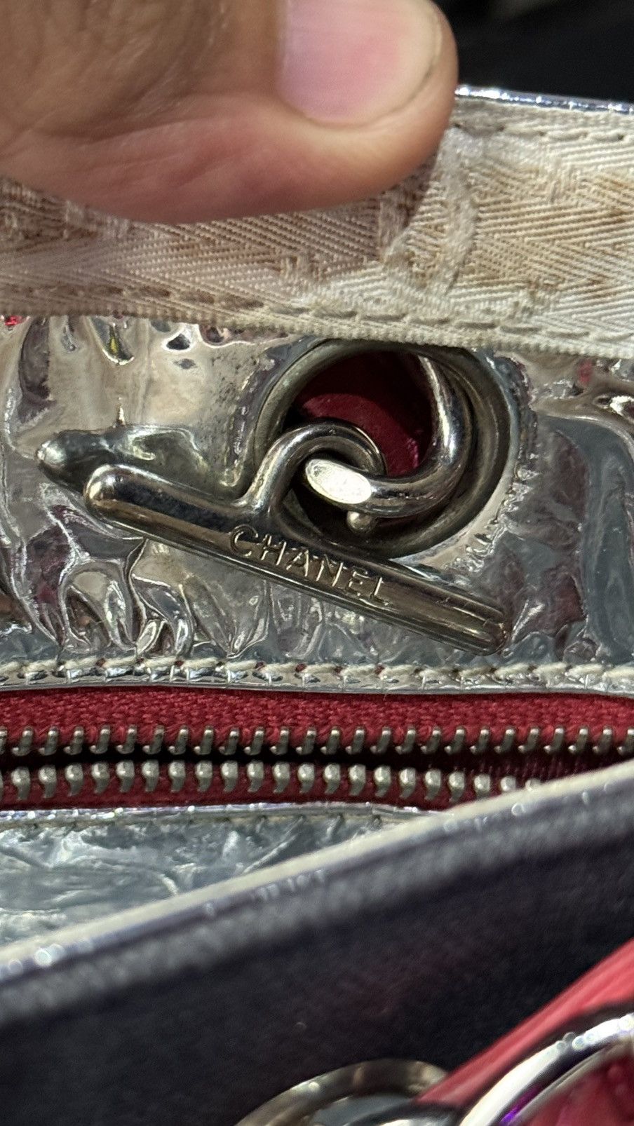 Chanel Chanel Tote “5” in Navy Blue Canvas And Quilted Silver Size ONE SIZE - 11 Thumbnail