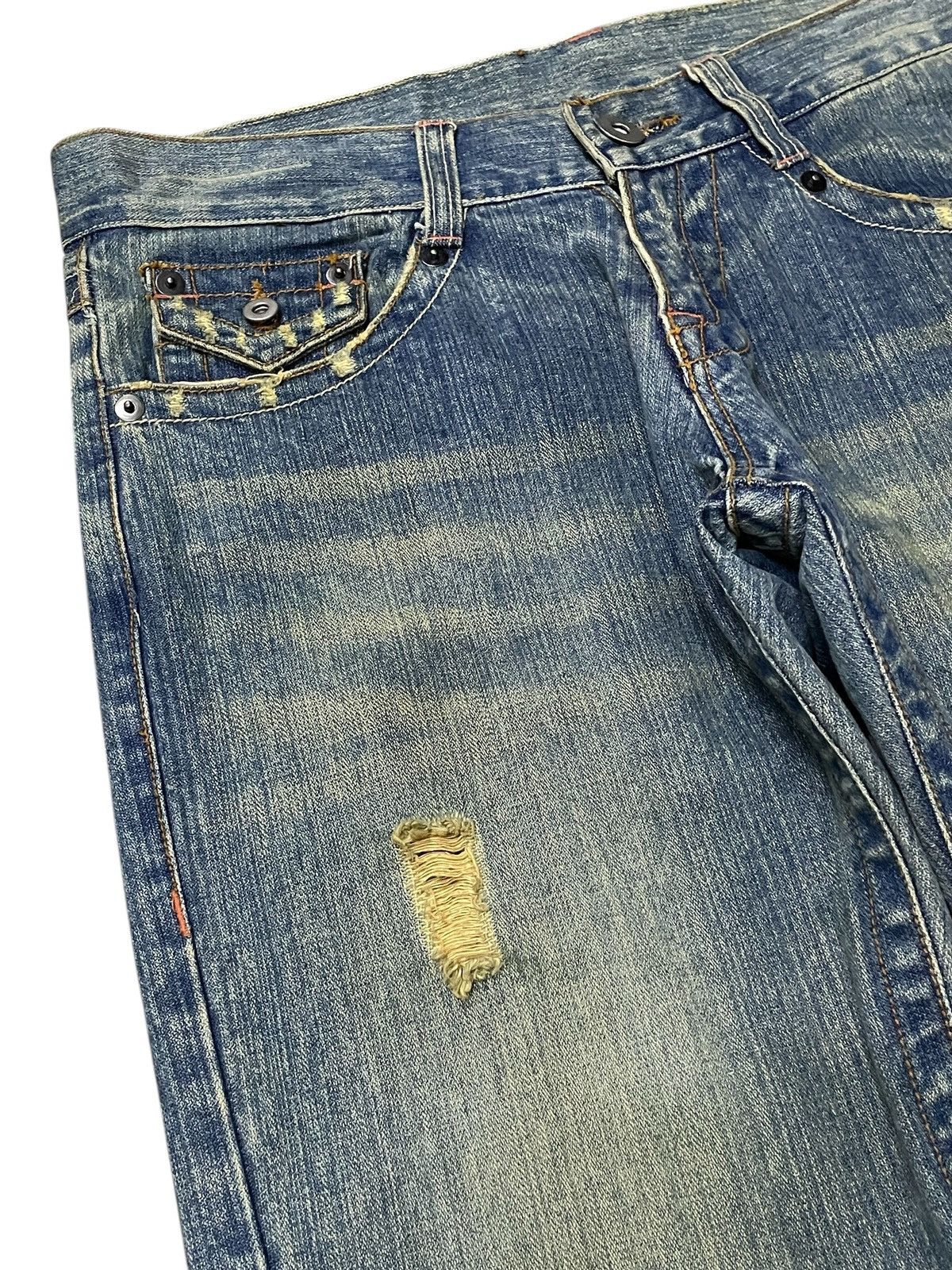 Hysteric Glamour Japanese Spiral Cut Flare Distressed Jeans Size US 32 / EU 48 - 8 Thumbnail