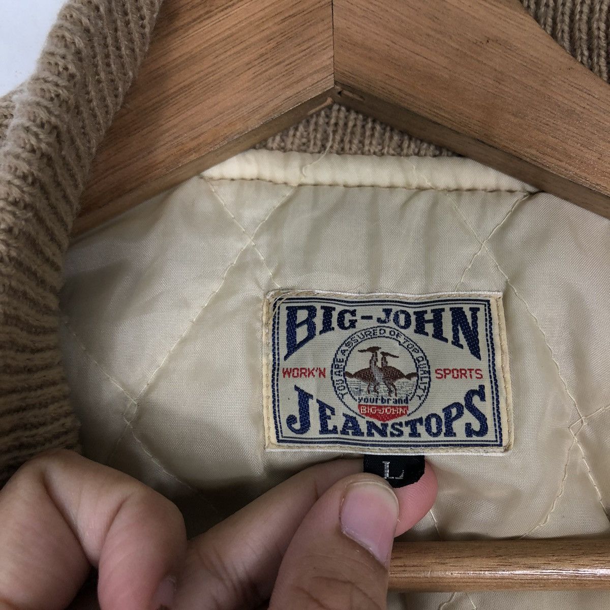 Japanese Brand 🔥90’s VINTAGE VARSITY JACKET BIG JOHN JEANSTOP USA Size US L / EU 52-54 / 3 - 13 Thumbnail