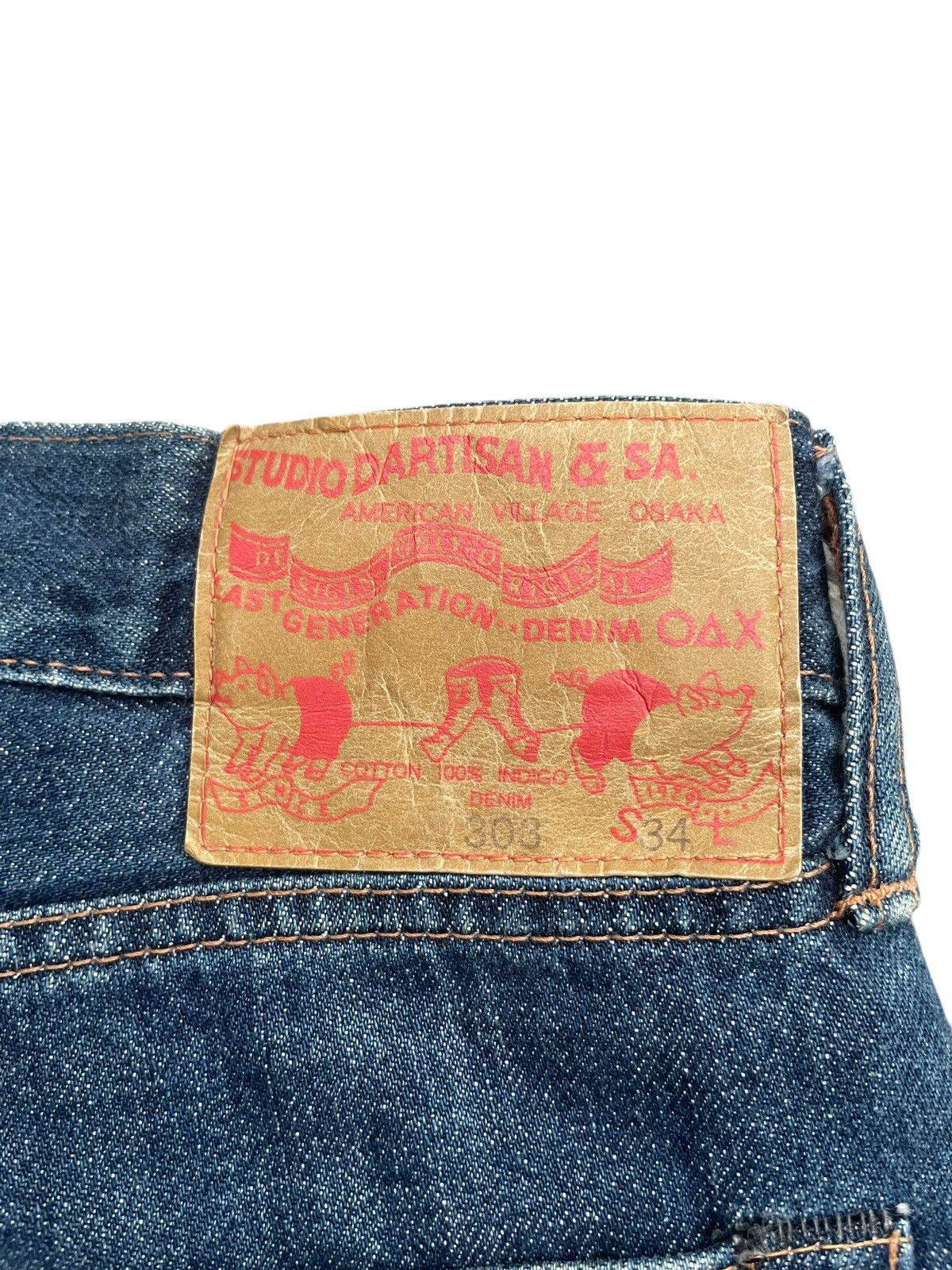 Japanese Brand × Studio D'Artisan × Vintage Vintage Selvedge Studio D Artistan 303 Size US 33 - 9 Thumbnail