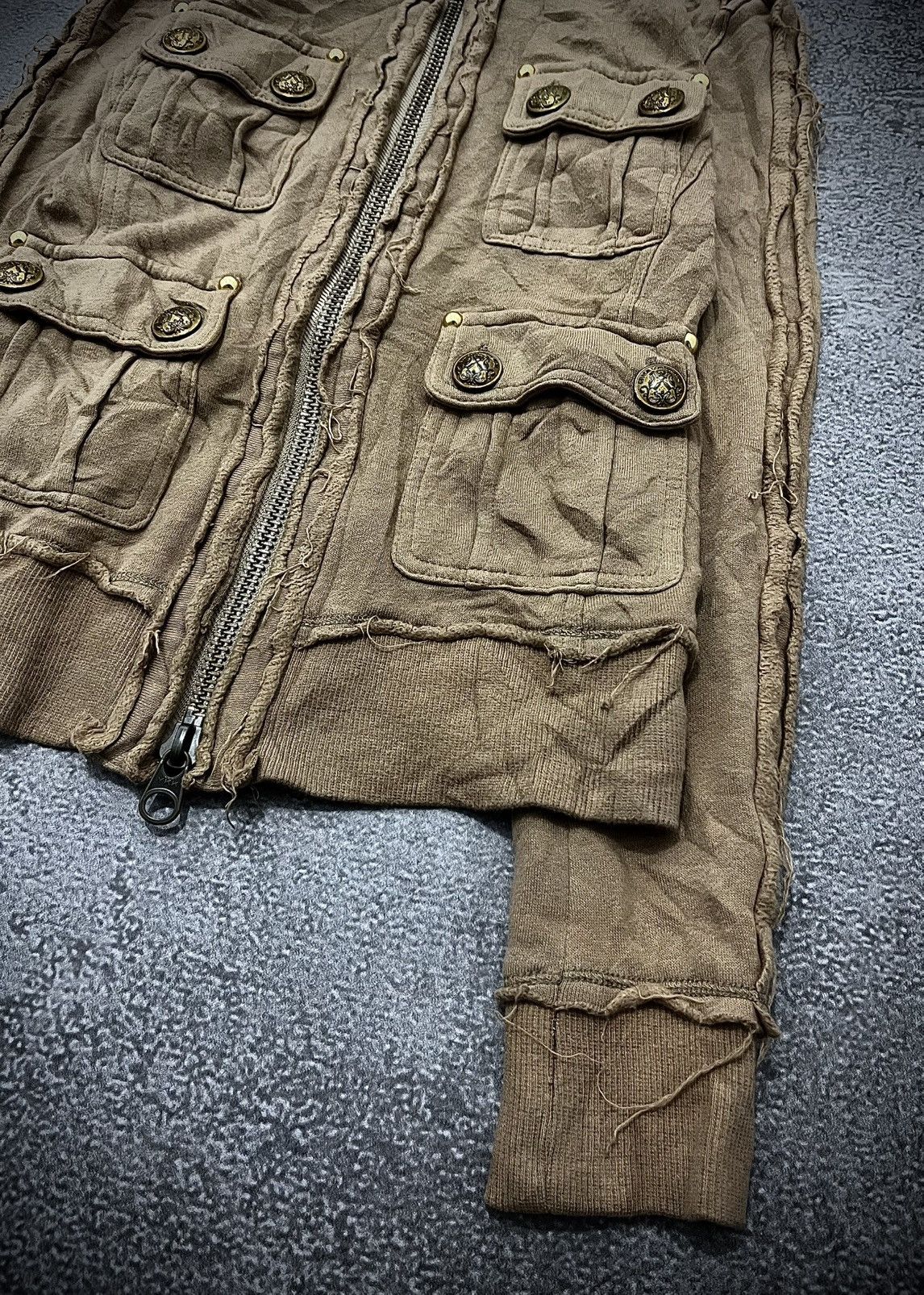 Japanese Brand Japanese Grace Continental Multi Pocket Distressed Jacket Size US M / EU 48-50 / 2 - 3 Thumbnail