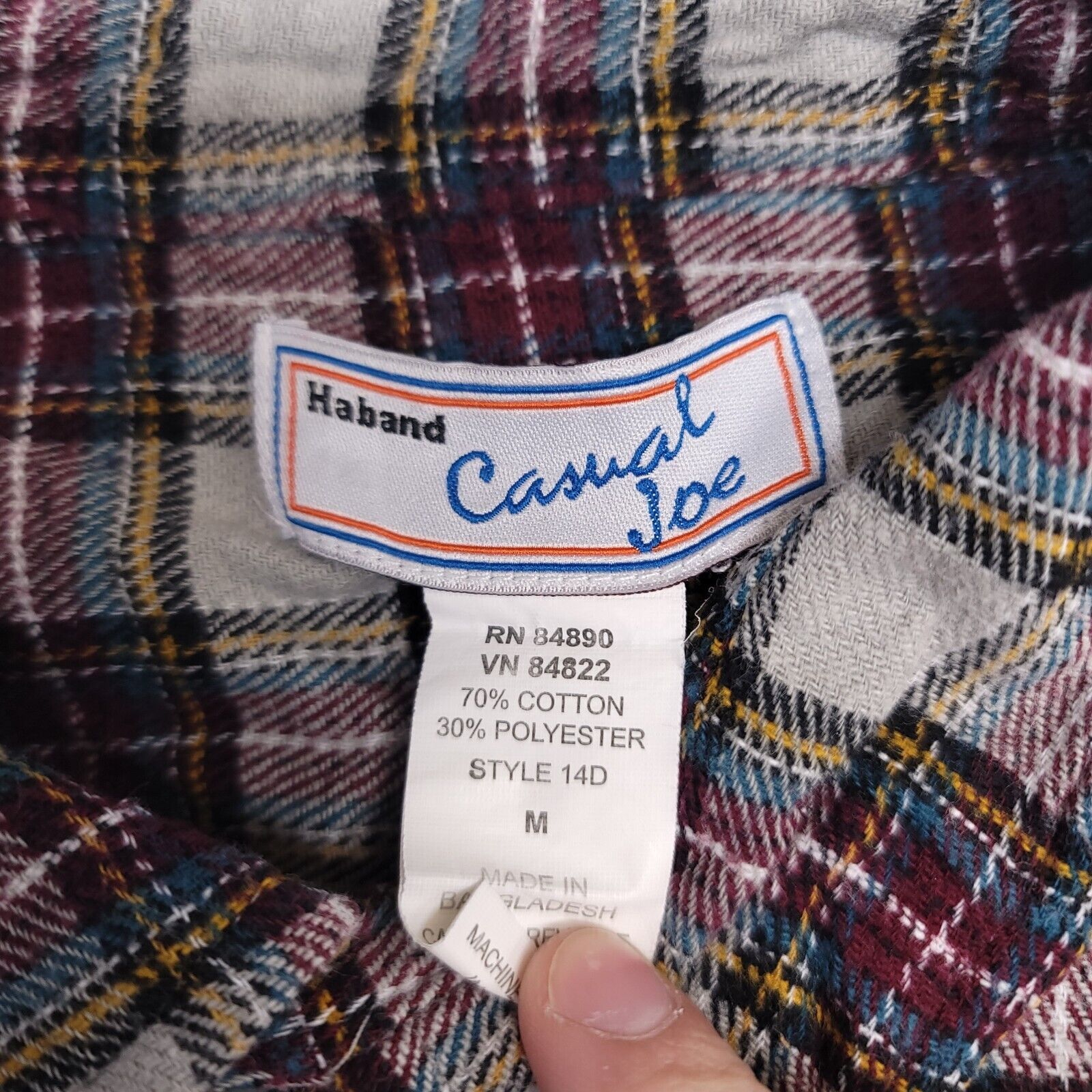 Haband Haband Casual Joe Tartan Flannel Shirt Mens Size M Gray Size US M / EU 48-50 / 2 - 3 Thumbnail