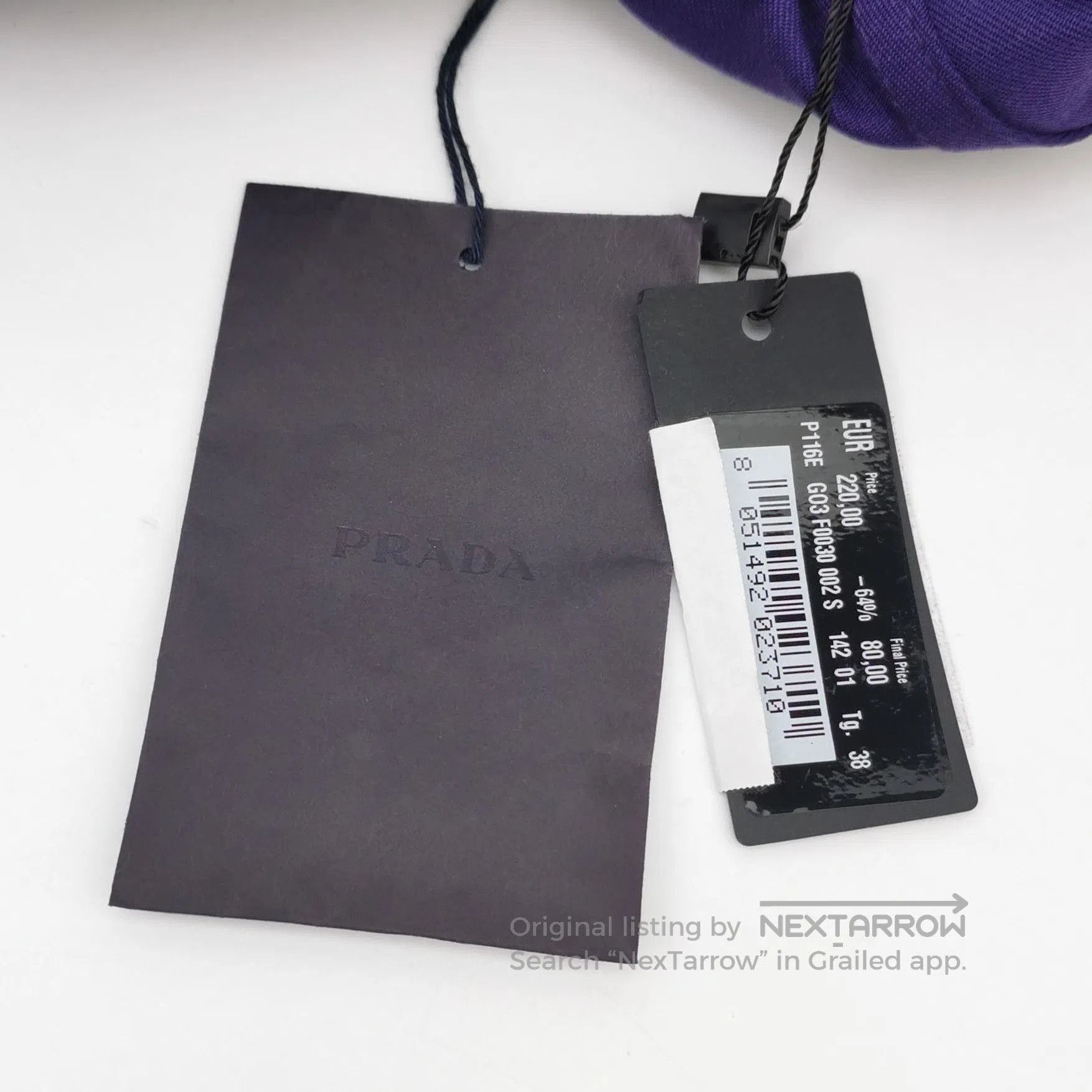 Prada Prada Purple Wool Skirt with Button Detail . Size 37" - 4 Thumbnail