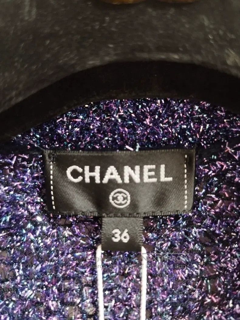 Chanel Chanel 22A purple and blue colour-blocked alpaca wool swea Size XS / US 0-2 / IT 36-38 - 4 Thumbnail