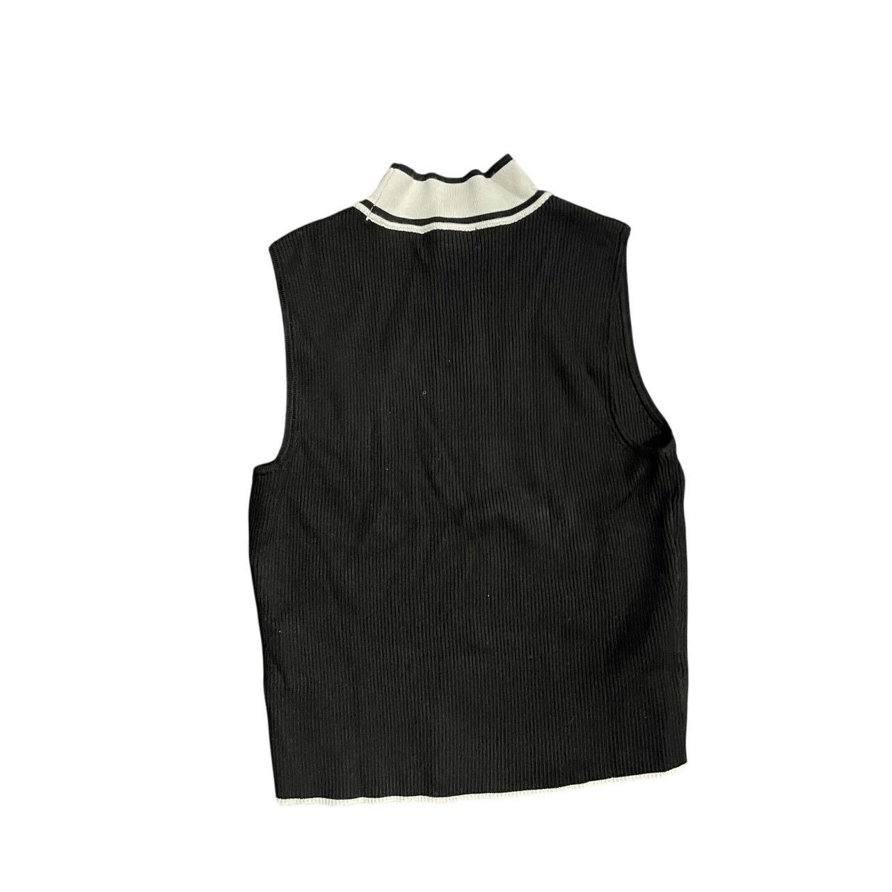 Calvin Klein Logo Rib Sleeveless Top Mock Neck NWT XS Streetwear Casual Size XS / US 0-2 / IT 36-38 - 2 Thumbnail