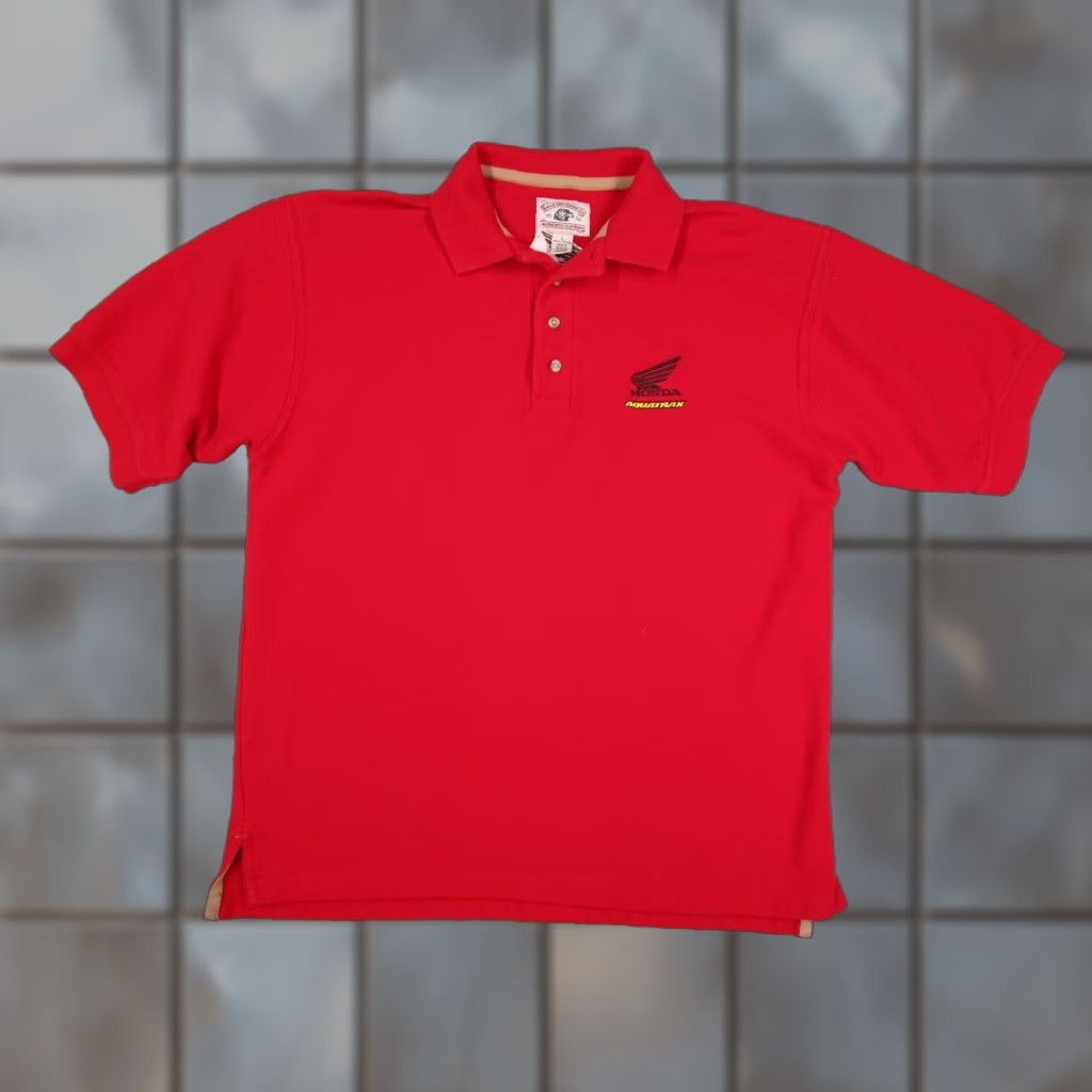 Vintage VINTAGE Eagle Dry Goods Polo Shirt Men Large Red Embroidered Honda Aquatrax 90s Retro Sports Golf Real? Size US L / EU 52-54 / 3 - 1 Thumbnail